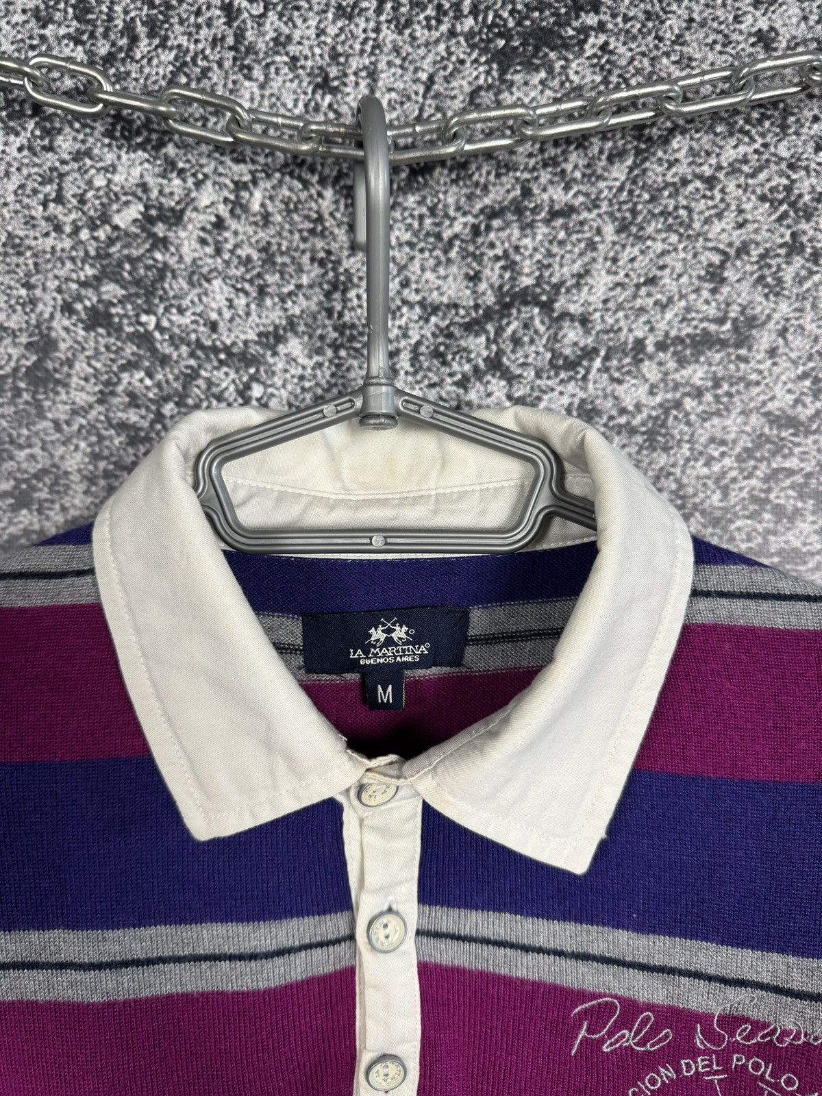 La Martina La Martina Polo Shirt Long Sleeve Striper Rugby Style Size M Size US M / EU 48-50 / 2 - 8 Thumbnail