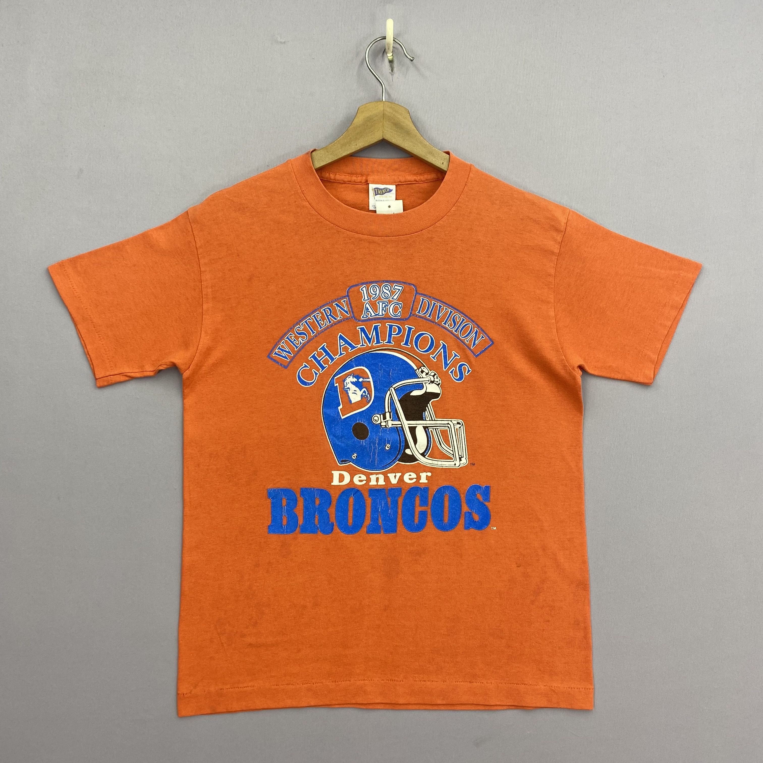 NFL × Vintage Vintage 80s NFL Denver Broncos T-Shirt Western Division Tees Size US S / EU 44-46 / 1 - 1 Thumbnail