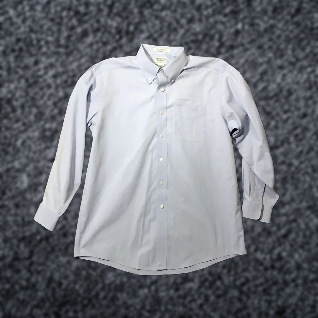Vintage VINTAGE LL Bean Shirt Mens 16 Blue Wrinkle Resistant Long Sleeve Button Down Collar Classic 16-33 Casual Pockets Lightweight Cotton Button-Up Size US L / EU 52-54 / 3 - 1 Thumbnail