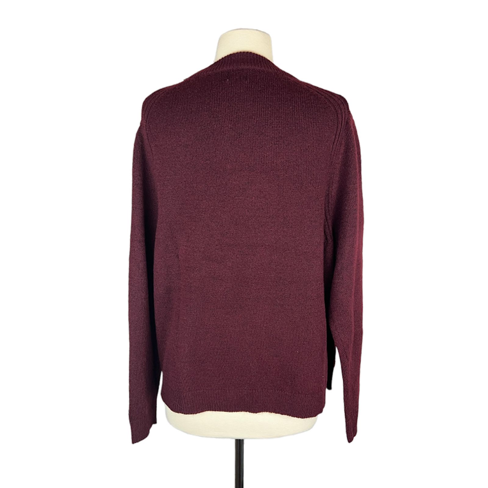 Target Basics A New Day | Burgundy Knit Crewneck Pullover Sweater| Large Size L / US 10 / IT 46 - 7 Thumbnail