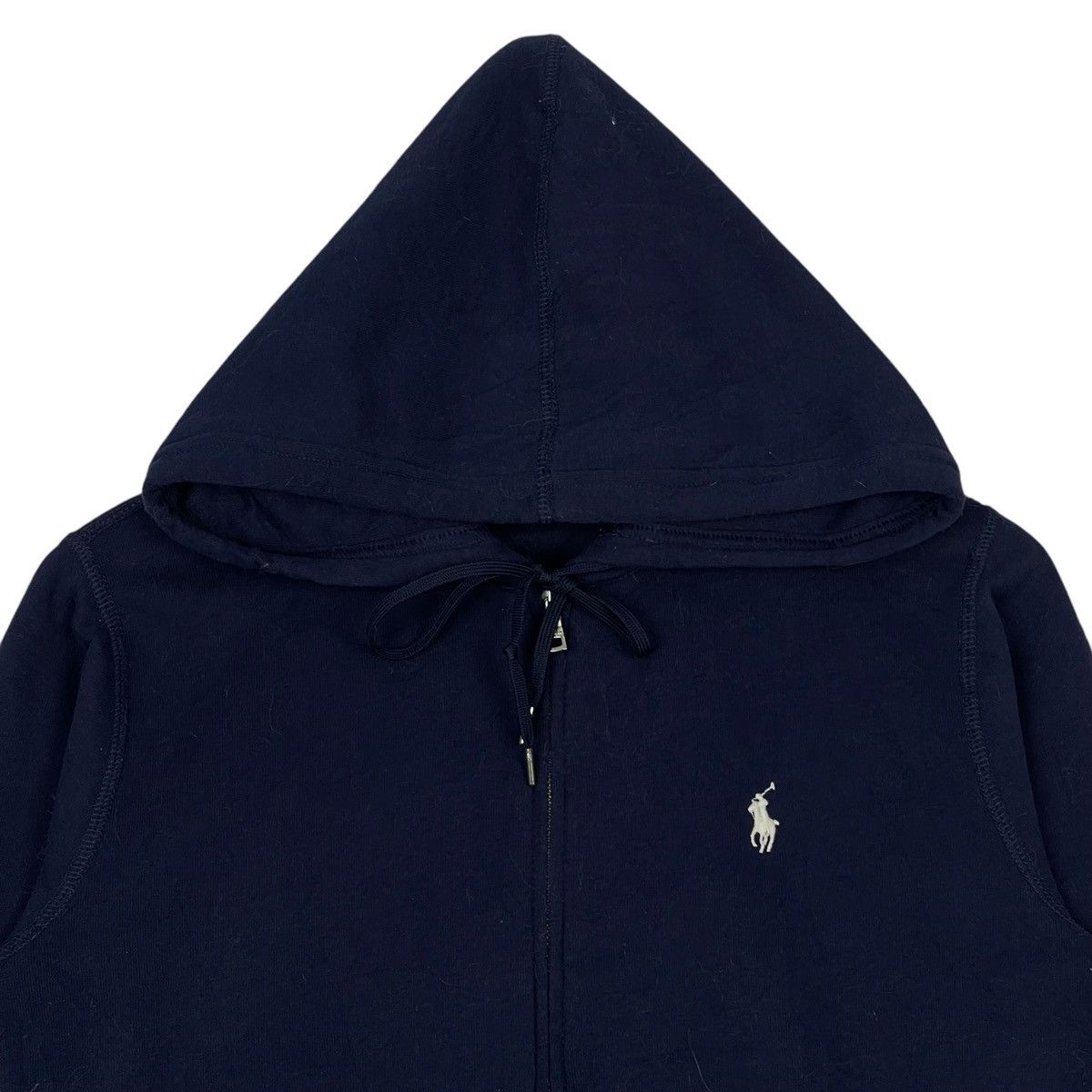 Polo Ralph Lauren × Vintage Vintage Polo Ralph Lauren Hoodie Sweater Pullover Navy Blue Size US M / EU 48-50 / 2 - 4 Thumbnail