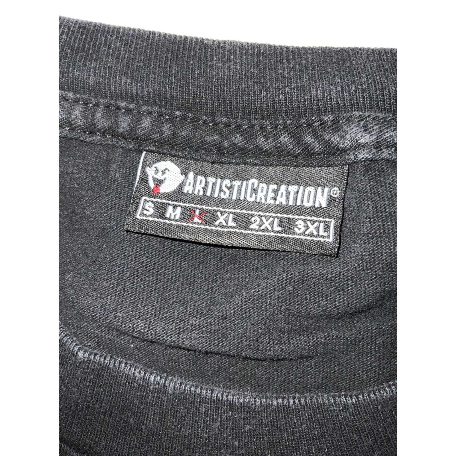 Vintage VINTAGE ArtistiCreation Ghost Ice Cream Skateboarding Graphic Black S/S Crew T-Shirt LG Mens Size US L / EU 52-54 / 3 - 6 Thumbnail