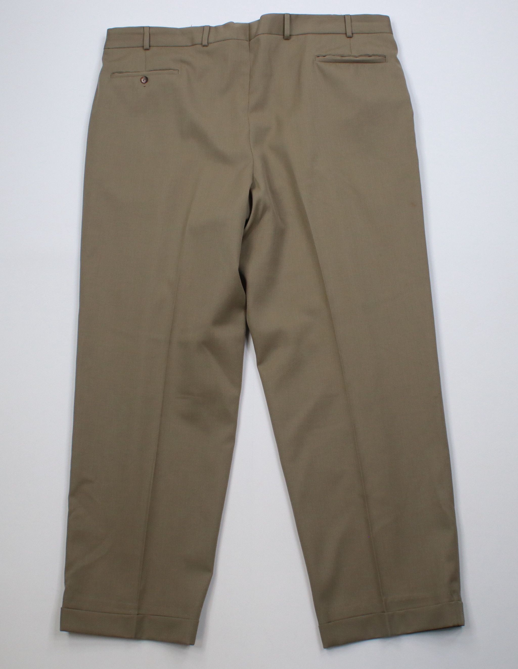 Vintage Vintage 90s Streetwear Wool Knit Wide Leg Chino Pants Beige Size US 42 / EU 58 - 13 Thumbnail