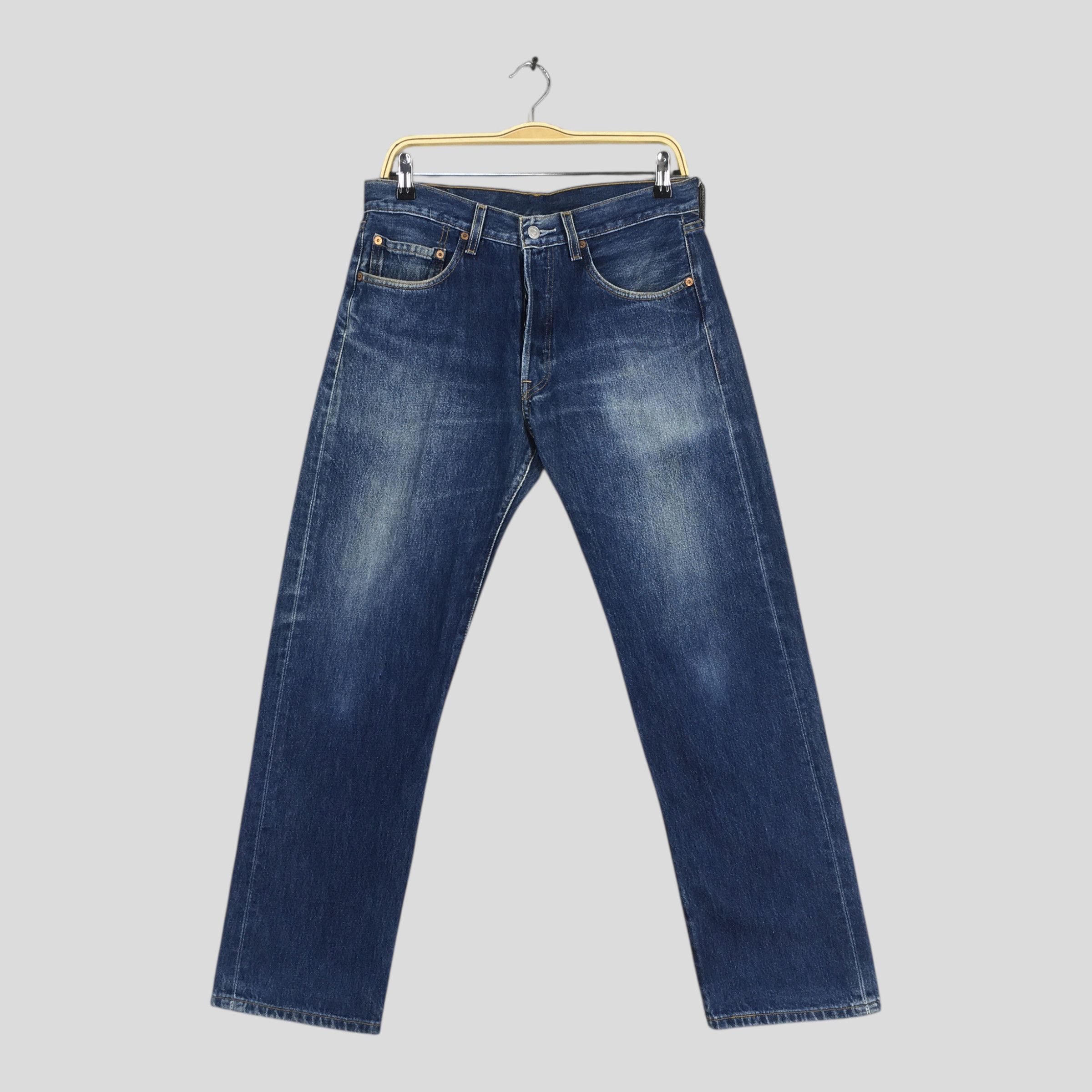 Levi's Size 30x29 Vintage 90s Levi's 501 Faded Blue Jeans S114 Size US 30 / EU 46 - 1 Thumbnail