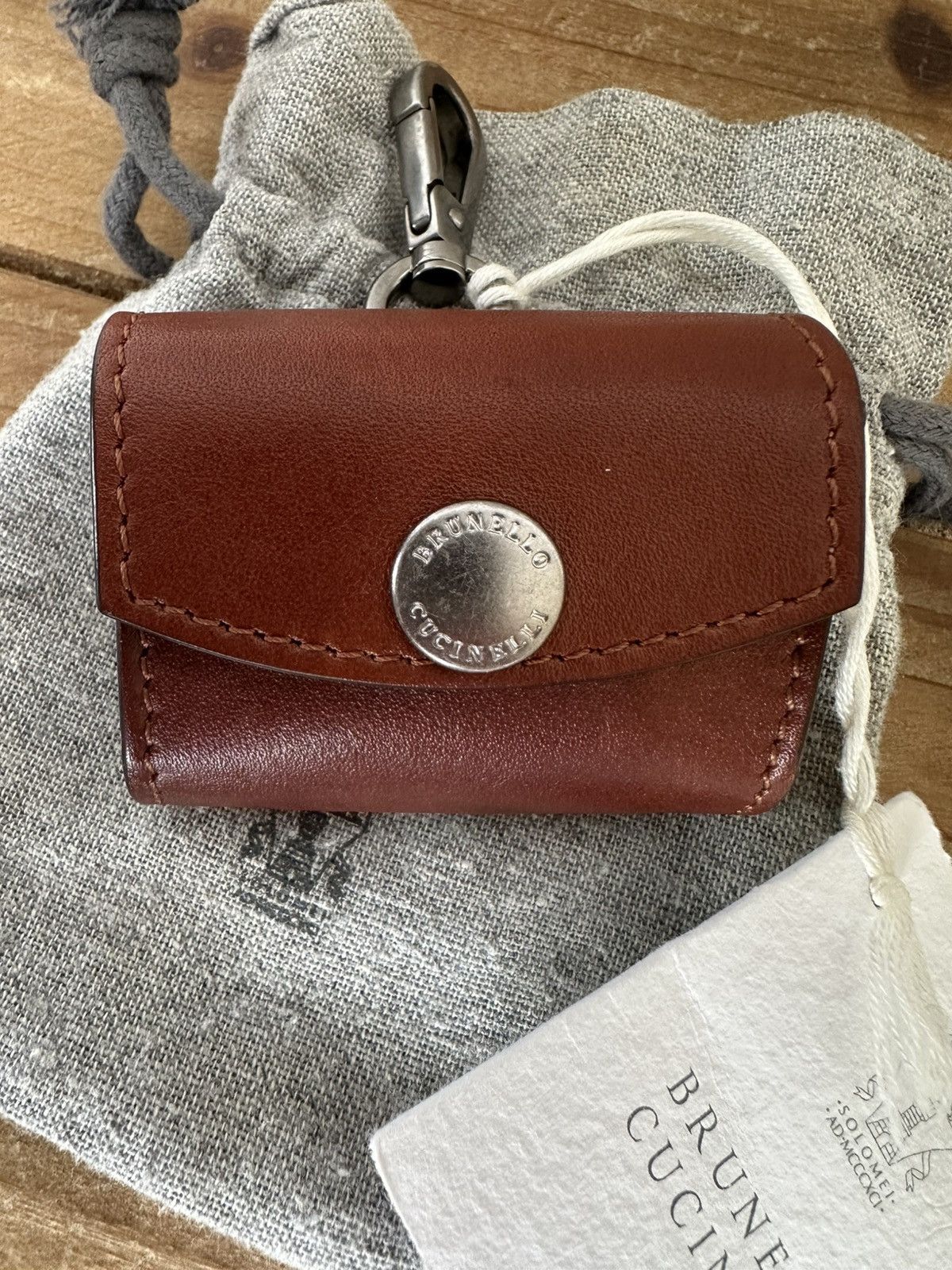 Brunello Cucinelli AirPods leather case Brunello Cucinelli Size ONE SIZE - 2 Thumbnail