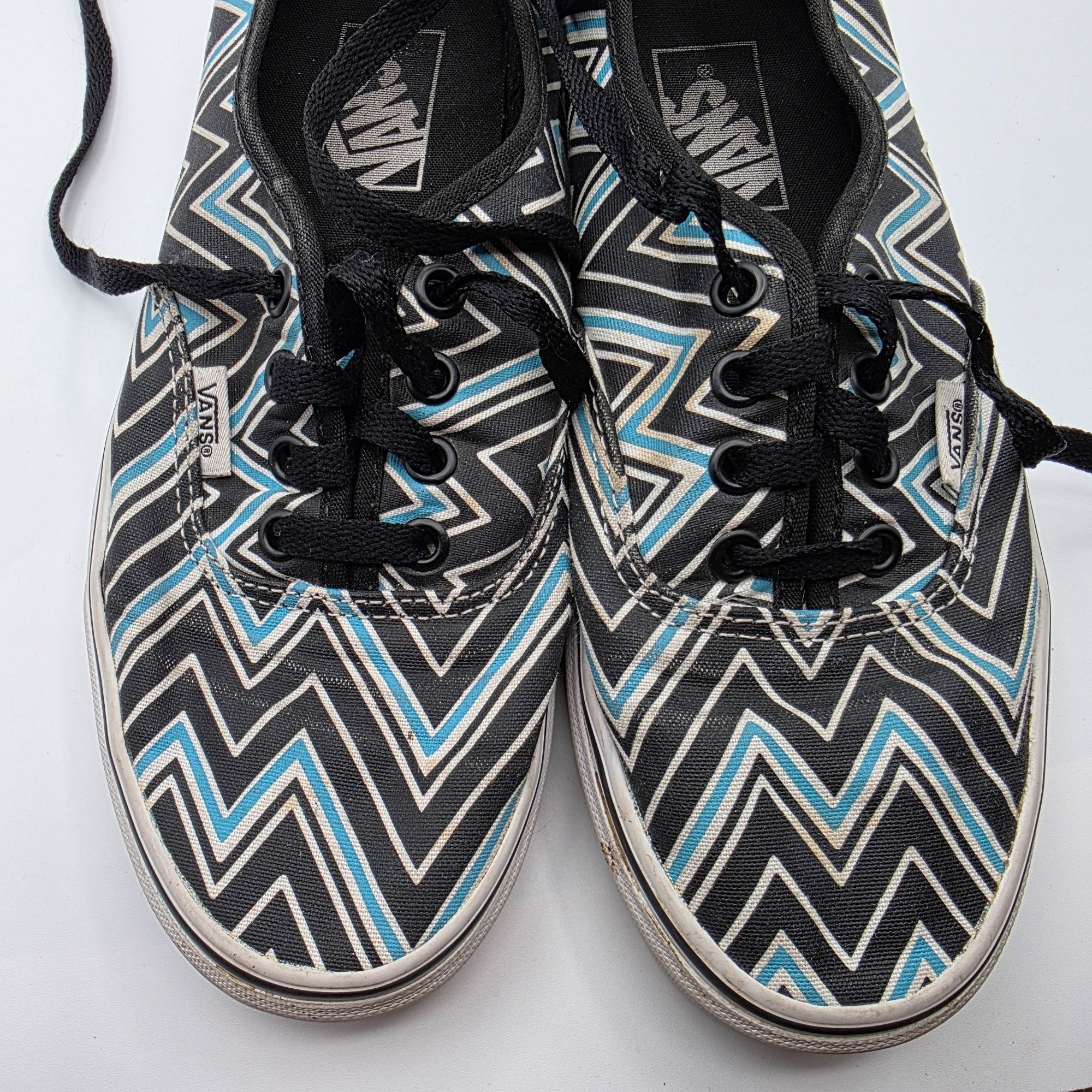 Vans Vans Authentic Chevron Print Womens Size 7.5 Black White Low Size US 7.5 / IT 37.5 - 10 Thumbnail