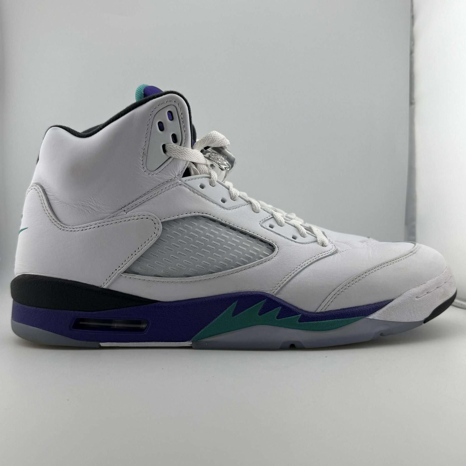 Nike Nike Air Jordan 5 Retro OG Grape White Emerald US 14 Used Size US 14 / EU 47 - 4 Thumbnail
