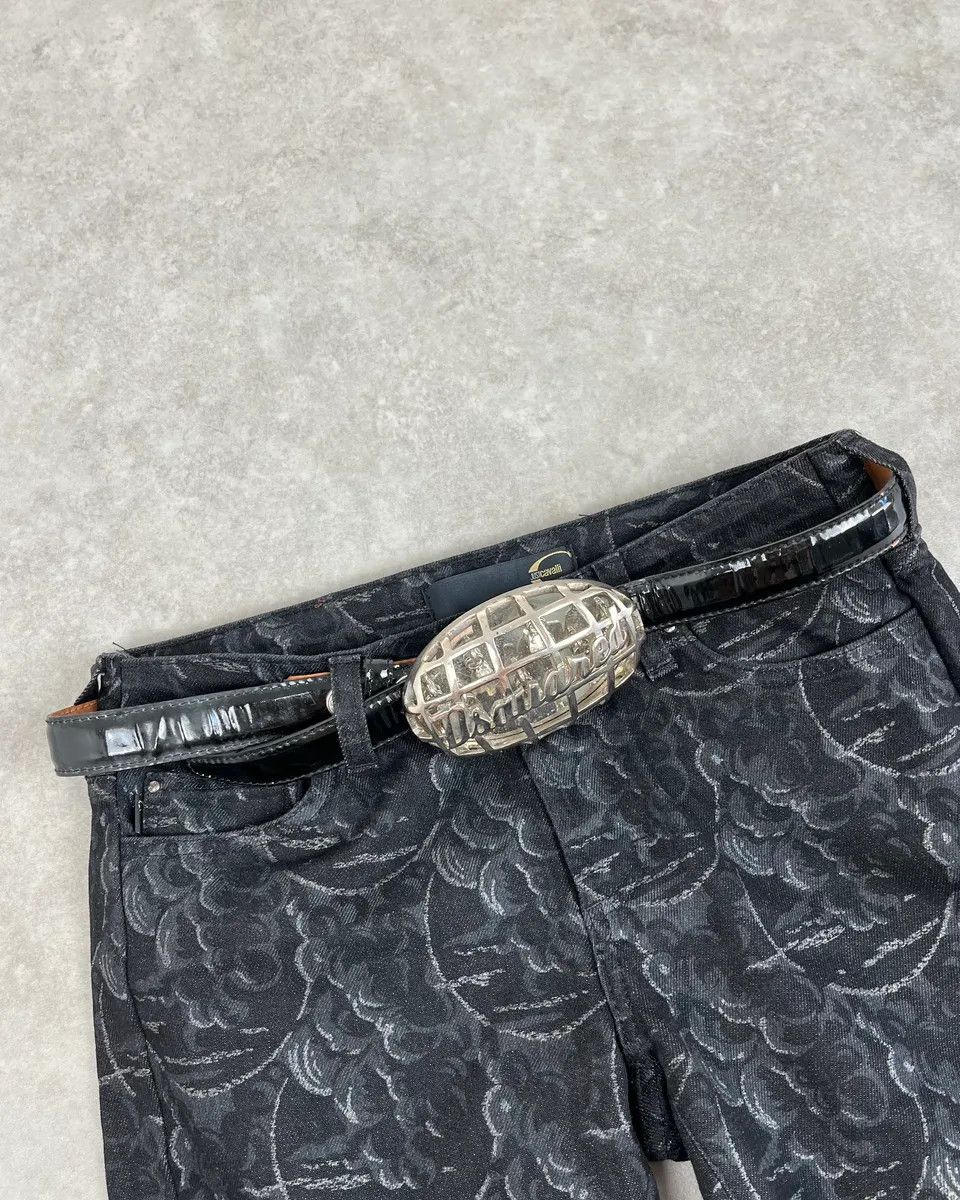 Dsquared2 Dsquared2 Black Leather Globe Studded Belt Size ONE SIZE - 1 Thumbnail