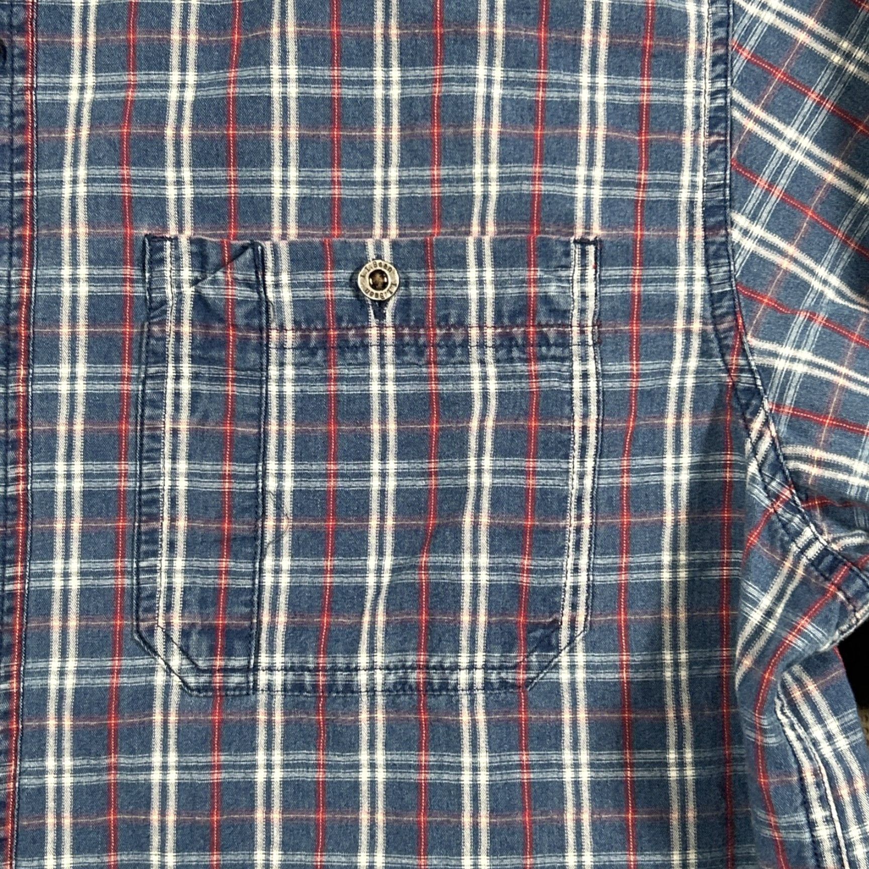 Vintage L.L. Bean Button-Up Long Sleeve Plaid Shirt Blue Large Regular Pockets Mens Size US L / EU 52-54 / 3 - 2 Thumbnail