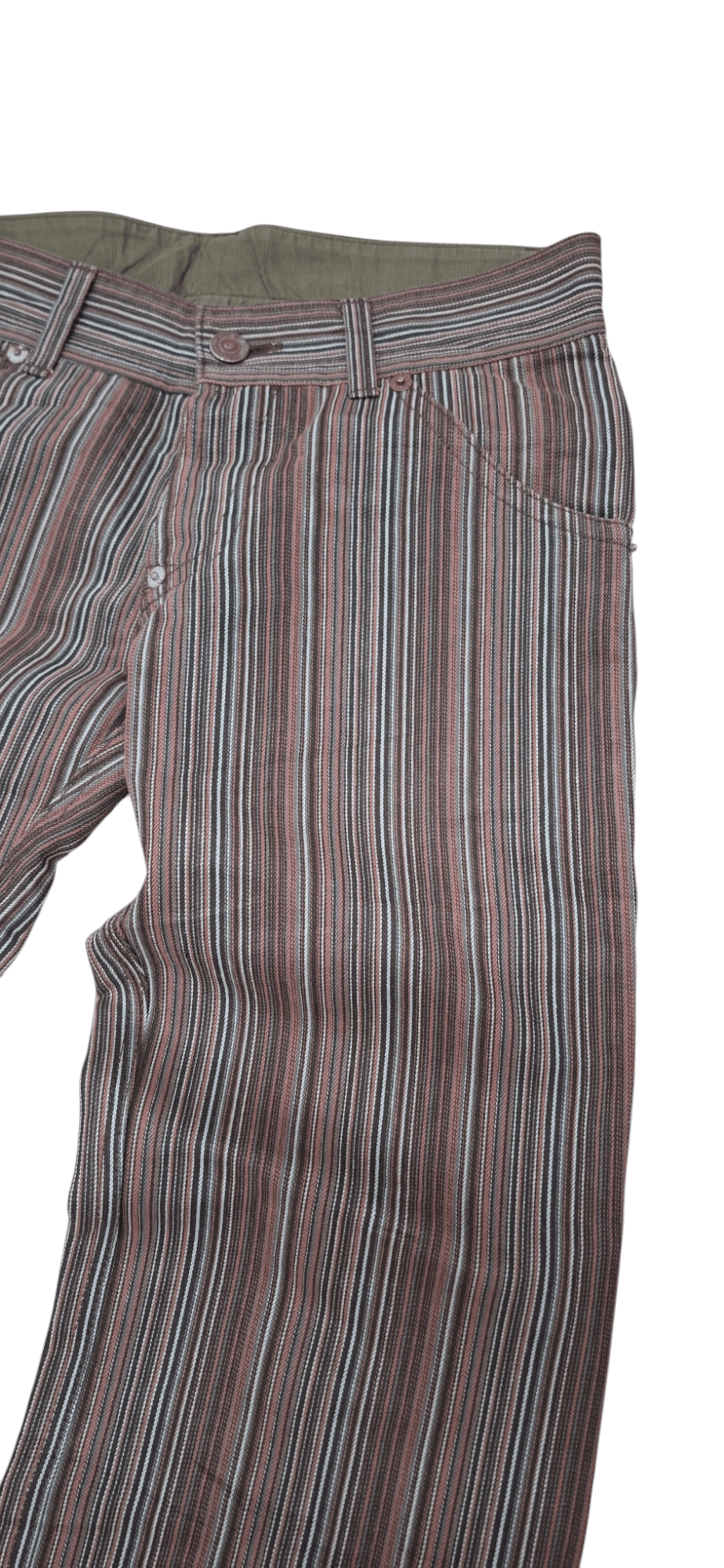 20471120 × 5351 POUR LES HOMMES × Japanese Brand Vintage 291295 Homme Pinstripe Baggy Pants Size US 32 / EU 48 - 3 Thumbnail