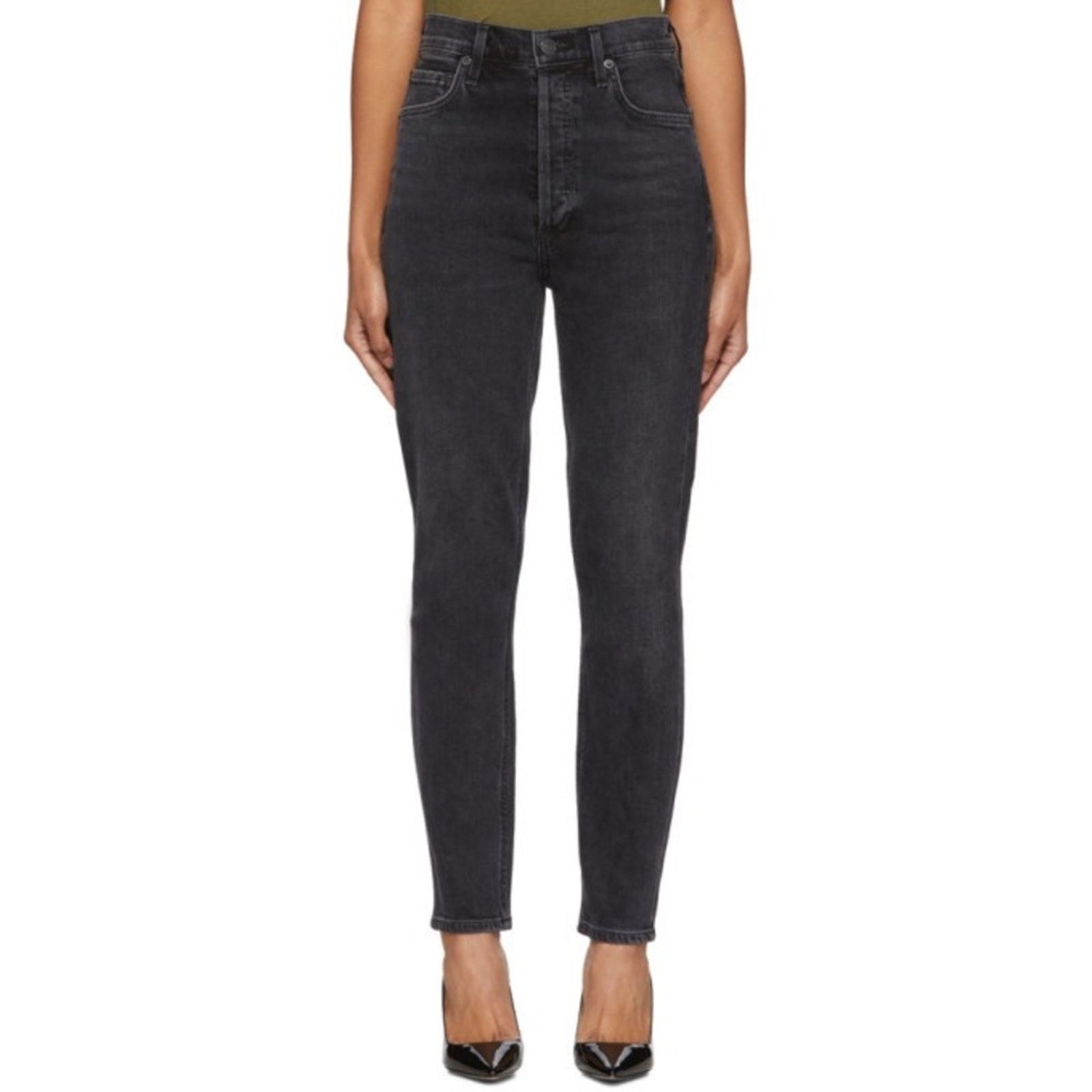 Agolde AGOLDE Nico High Rise Slim Denim Jeans Button Fly Womens 25 Size 25" / US 0 / IT 36 - 1 Thumbnail