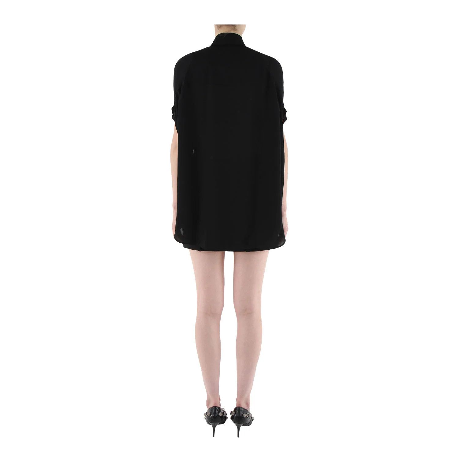 Balenciaga o1bcso1str0525 Sleeveless Knotted Shirt in Black Size XL / US 12-14 / IT 48-50 - 4 Thumbnail