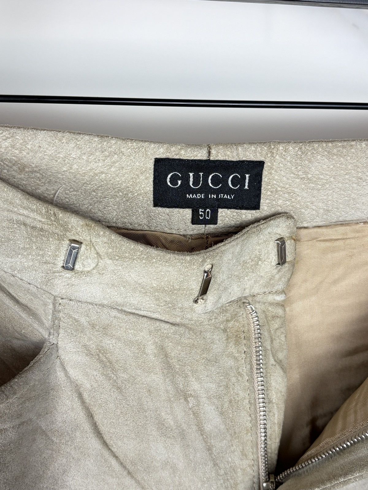 Gucci Gucci Tom Ford Dirty White Flared Leather Pants Thrashed Size US 32 / EU 48 - 8 Thumbnail