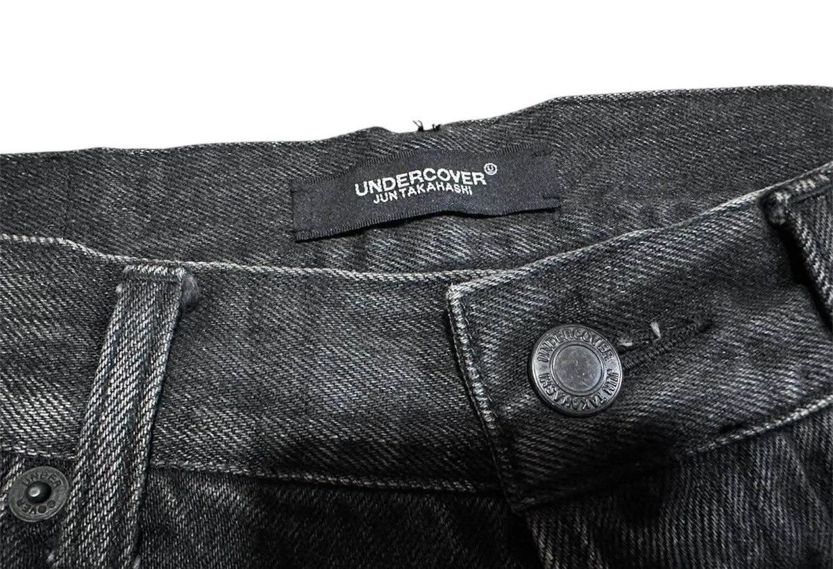 Japanese Brand × Jun Takahashi × Undercover 🔥Sick Undercover Black Denim Cut Off Distressed Size US 32 / EU 48 - 13 Thumbnail