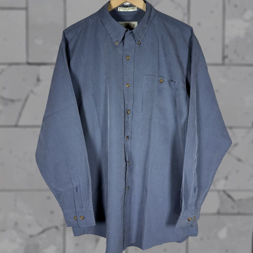 Orvis Orvis Blue Long Sleeve Button-Down Shirt Mens Size L Shirt Mens L Blue Button-Up Regular Sleeve Size US L / EU 52-54 / 3 - 1 Thumbnail