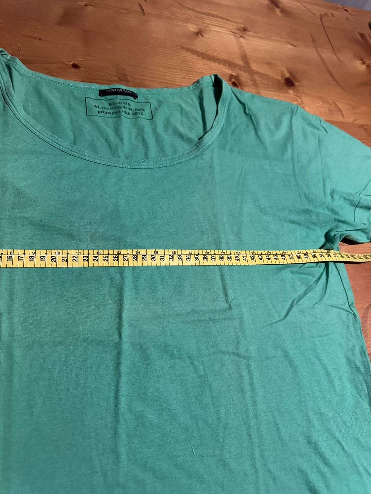 Balmain Balmain Green Tshirt Large Crew Neck Size US L / EU 52-54 / 3 - 3 Thumbnail