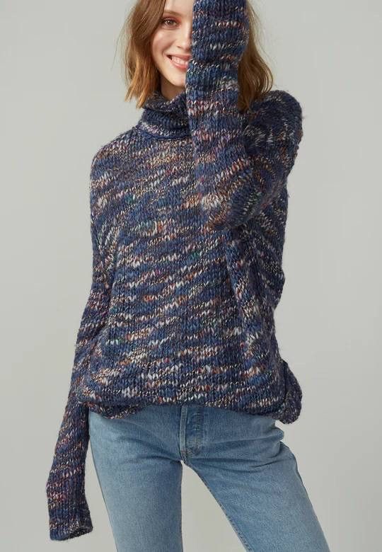 Other La Fee Maraboutee Womens Blue Chunky Knit Wool Blend Sweater Size M / US 6-8 / IT 42-44 - 1 Thumbnail