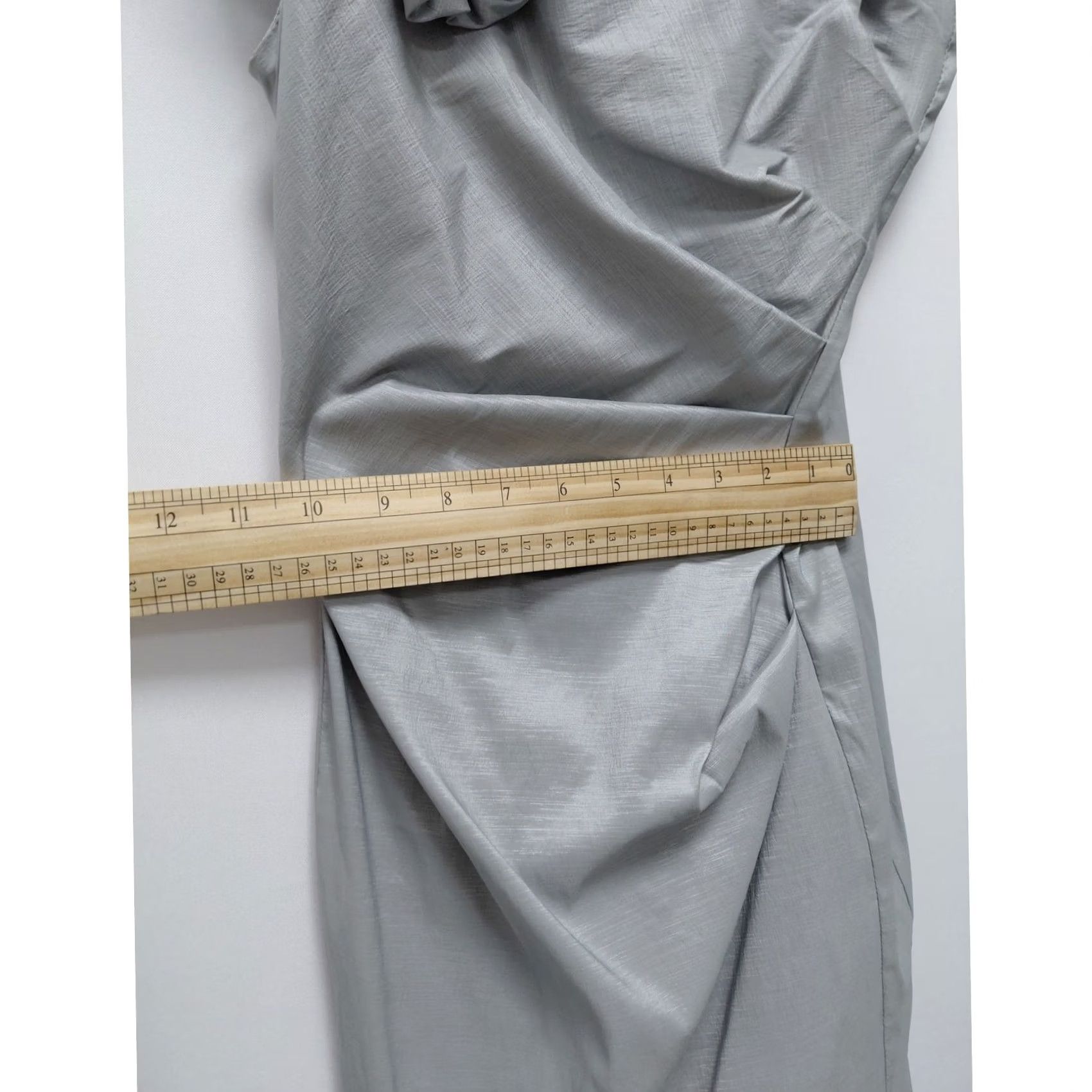 Adrianna Papell Hailey Logan by Adrianna Papell Dress Size 3/4 Gray One Shoulder Ruffle Women Size XS / US 0-2 / IT 36-38 - 6 Thumbnail