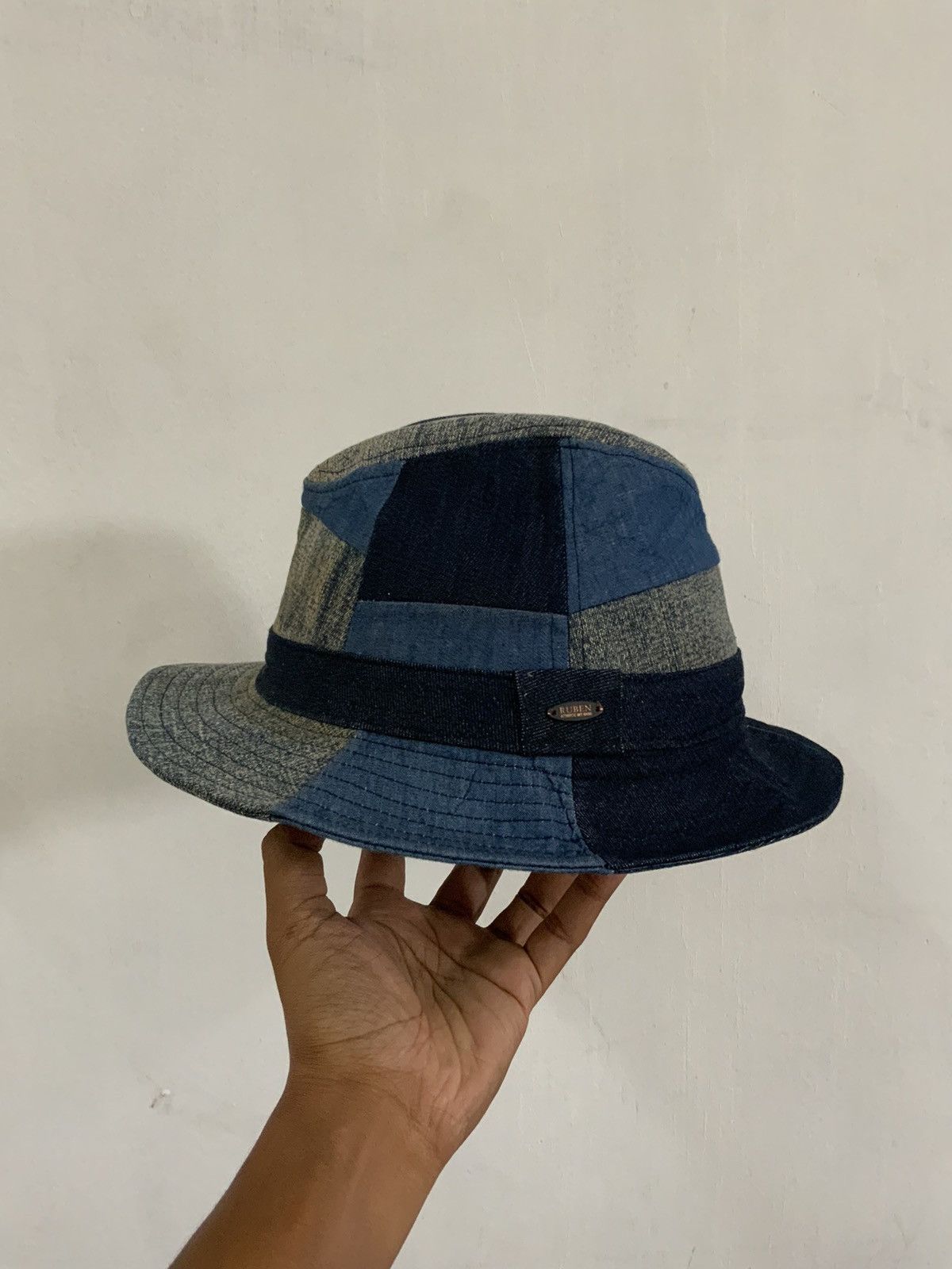 If Six Was Nine Ruben Patchwork Denim Hat Size ONE SIZE - 2 Thumbnail