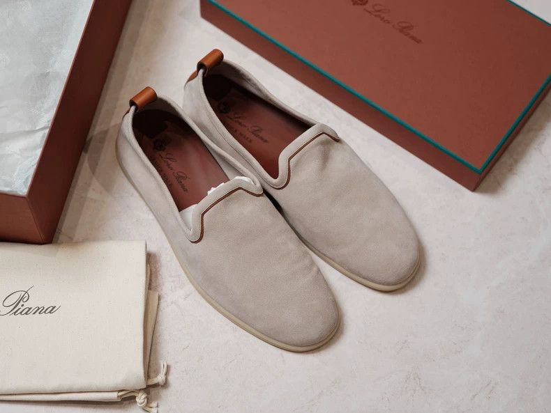 Loro Piana LORO PIANA Mokasins are ivory white Size US 11 / EU 44 - 1 Thumbnail