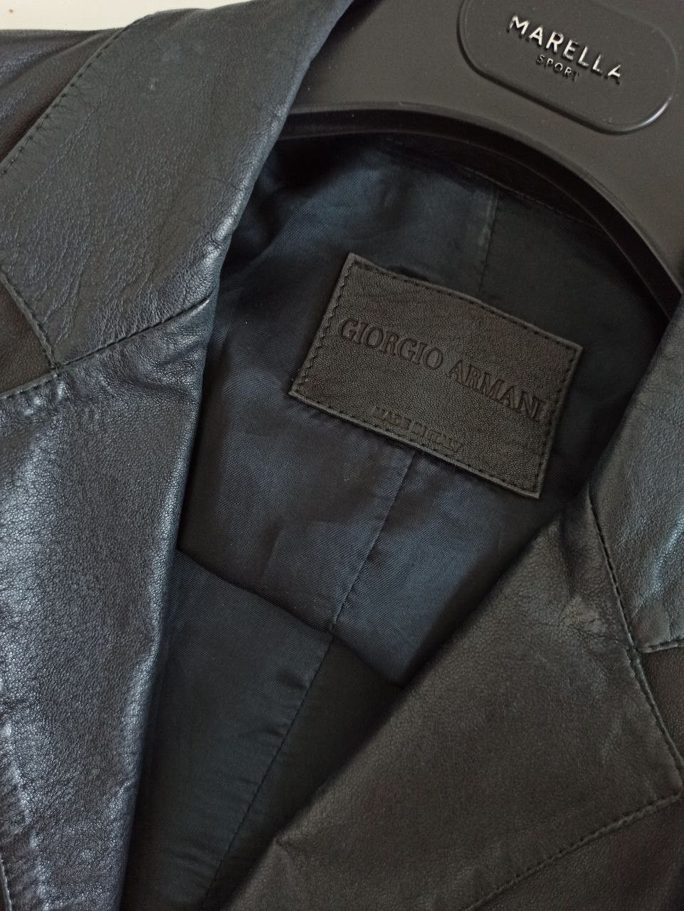 Giorgio Armani Giorgio Armani Single-breasted, nappa-leather jacket Size 50S - 5 Thumbnail