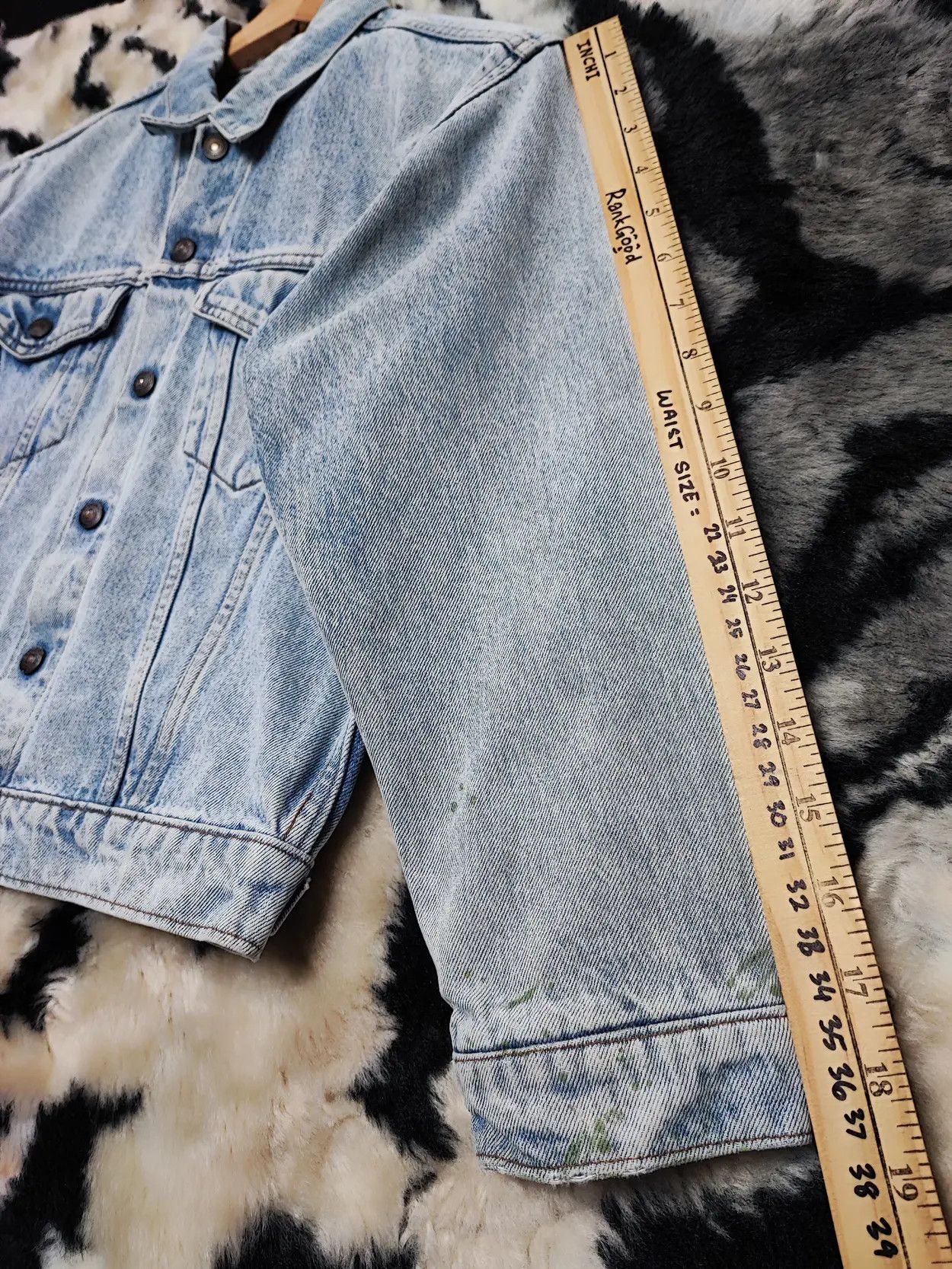 Levi's Vintage LEVIS Denim Jacket 80s Trashed Distressed Grunge Erd Size US XS / EU 42 / 0 - 20 Thumbnail