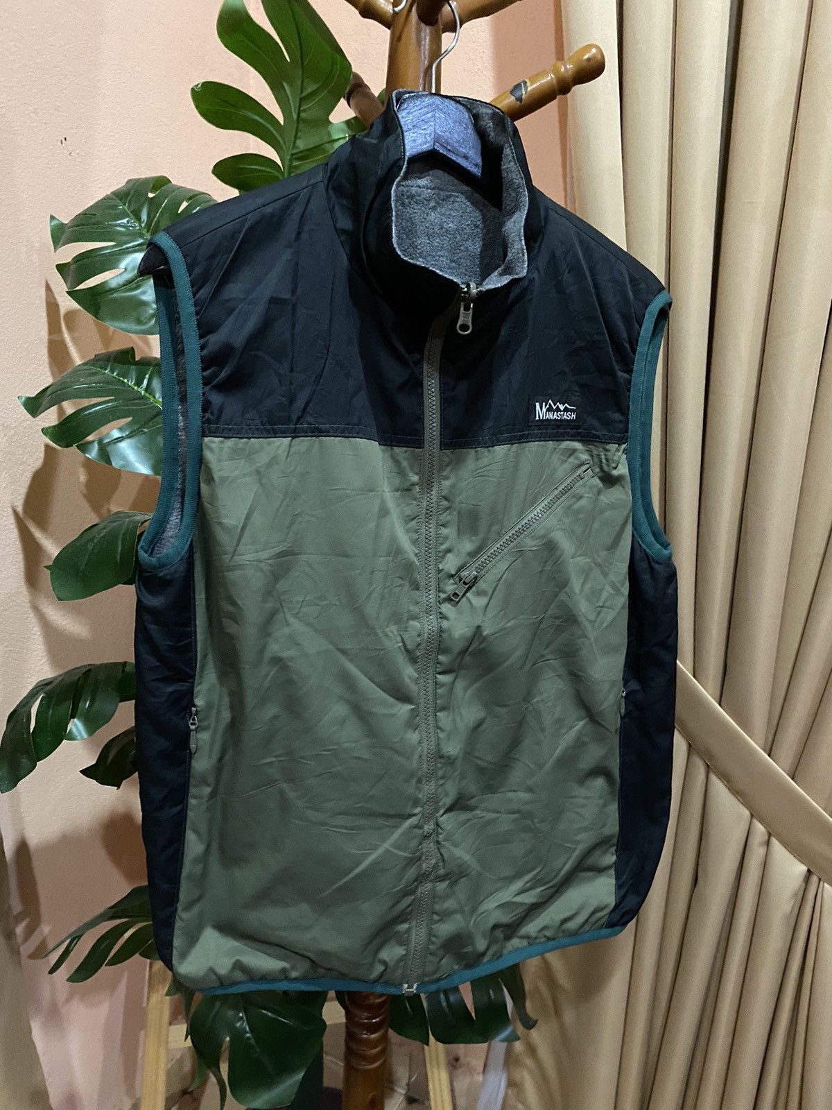 Manastash Vintage Manastash Reversible Outdoor Vest - Green and Black Size US M / EU 48-50 / 2 - 3 Thumbnail