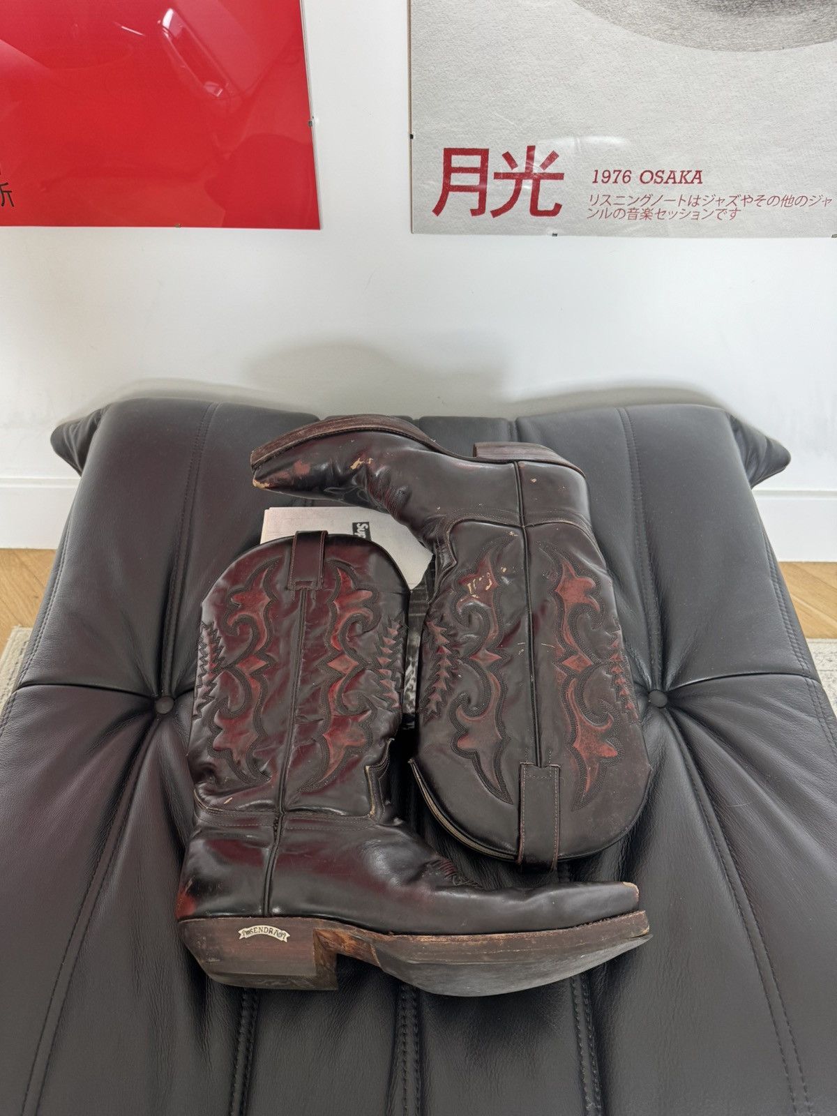 Leather Vintage Sendra Cowboy Leather Boots Washed High Faded Rare Size US 10.5 / EU 43-44 - 2 Thumbnail