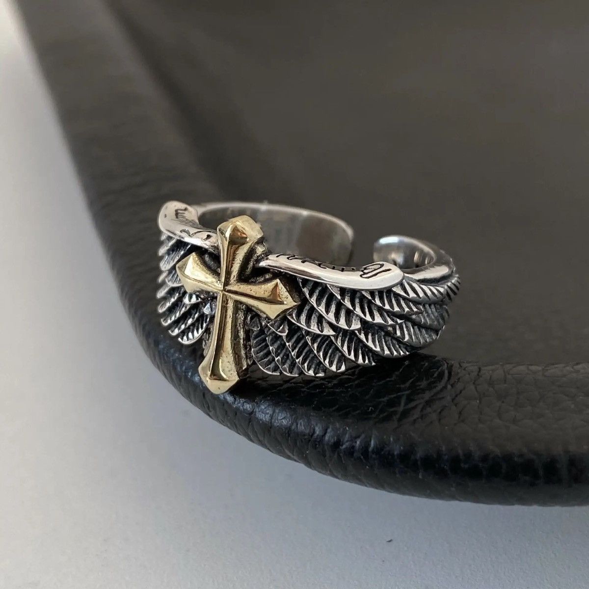 Jewelry Cross Wing Adjustable Ring Size ONE SIZE - 1 Thumbnail