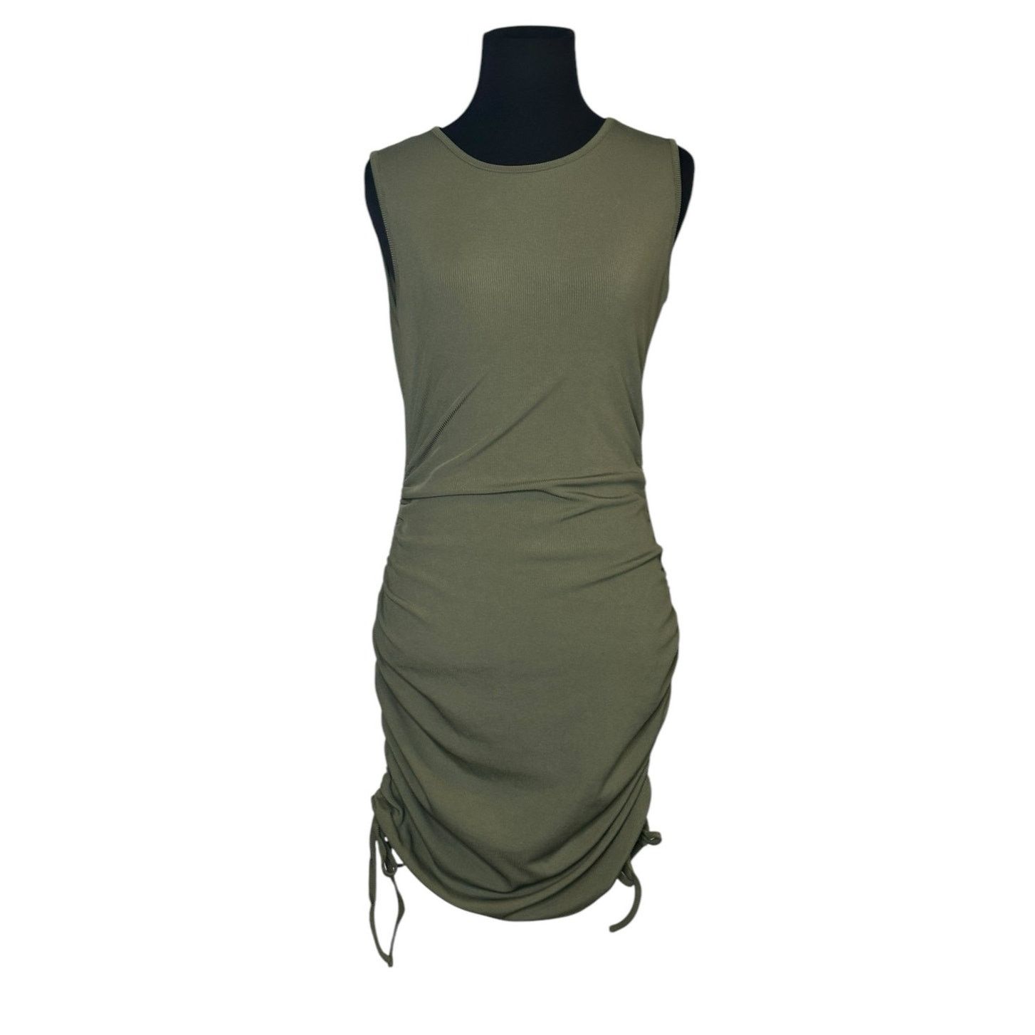 Shein Shein green ruched fitted mini dress size Medium Size M / US 6-8 / IT 42-44 - 1 Thumbnail
