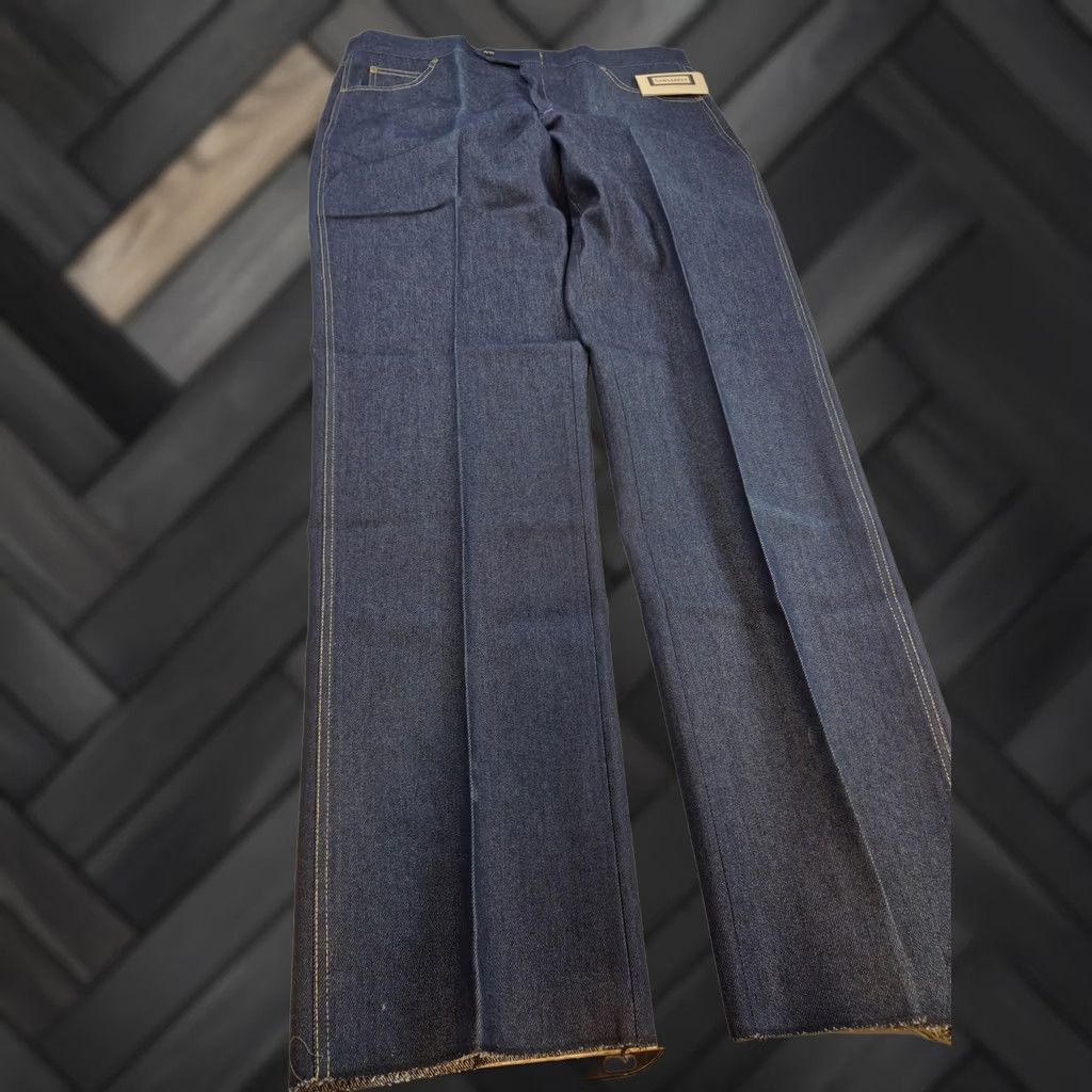 Vintage VTG Sansabelt Jeans Mens 40x37 Blue High Rise Straight Leg Denim Pants with 5-Pocket Design Jeans Size US 40 / EU 56 - 1 Thumbnail
