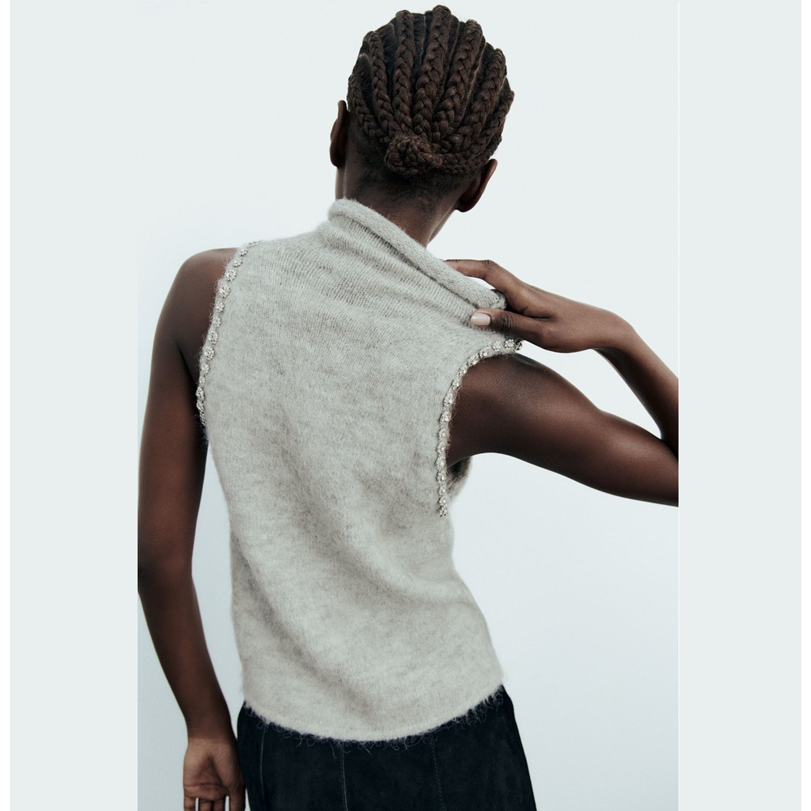 Zara ZARA Gray Wool-Blend Knit Top NWT Size XL Size XL / US 12-14 / IT 48-50 - 16 Thumbnail