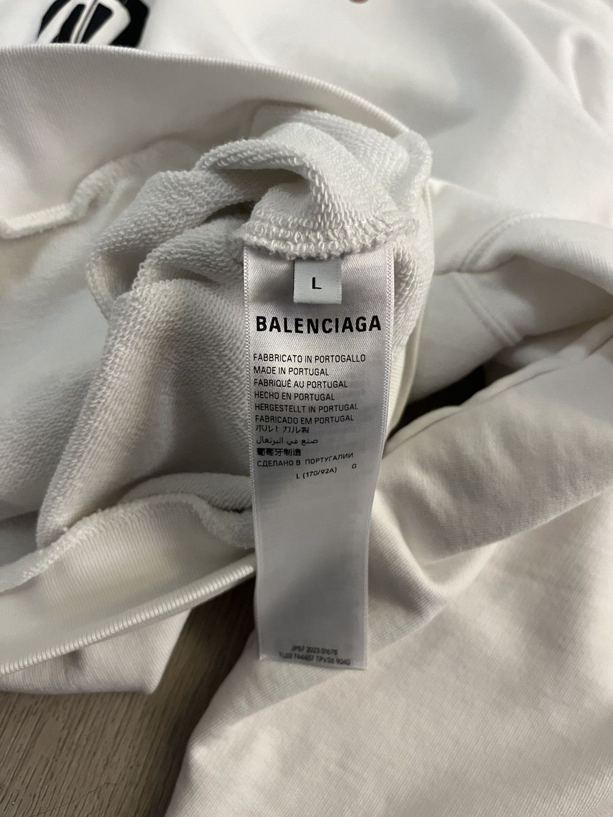 Balenciaga Balenciaga Paris Soccer Zip Up Hoodie White Size US L / EU 52-54 / 3 - 5 Thumbnail