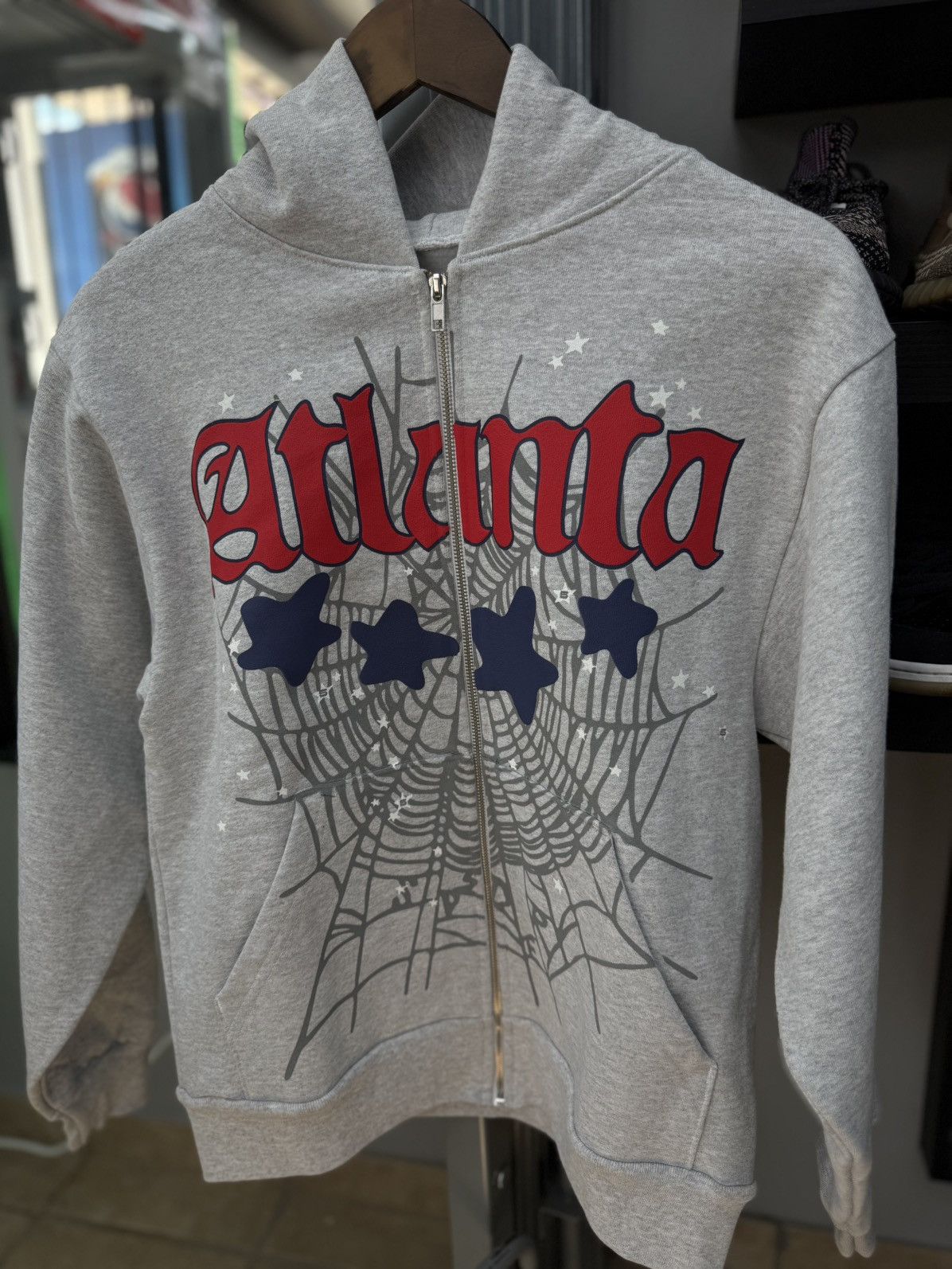 Sp5der Sp5der Worldwide Atlanta Grey Zip Hoodie Size XS (NEW) Size US XS / EU 42 / 0 - 4 Thumbnail
