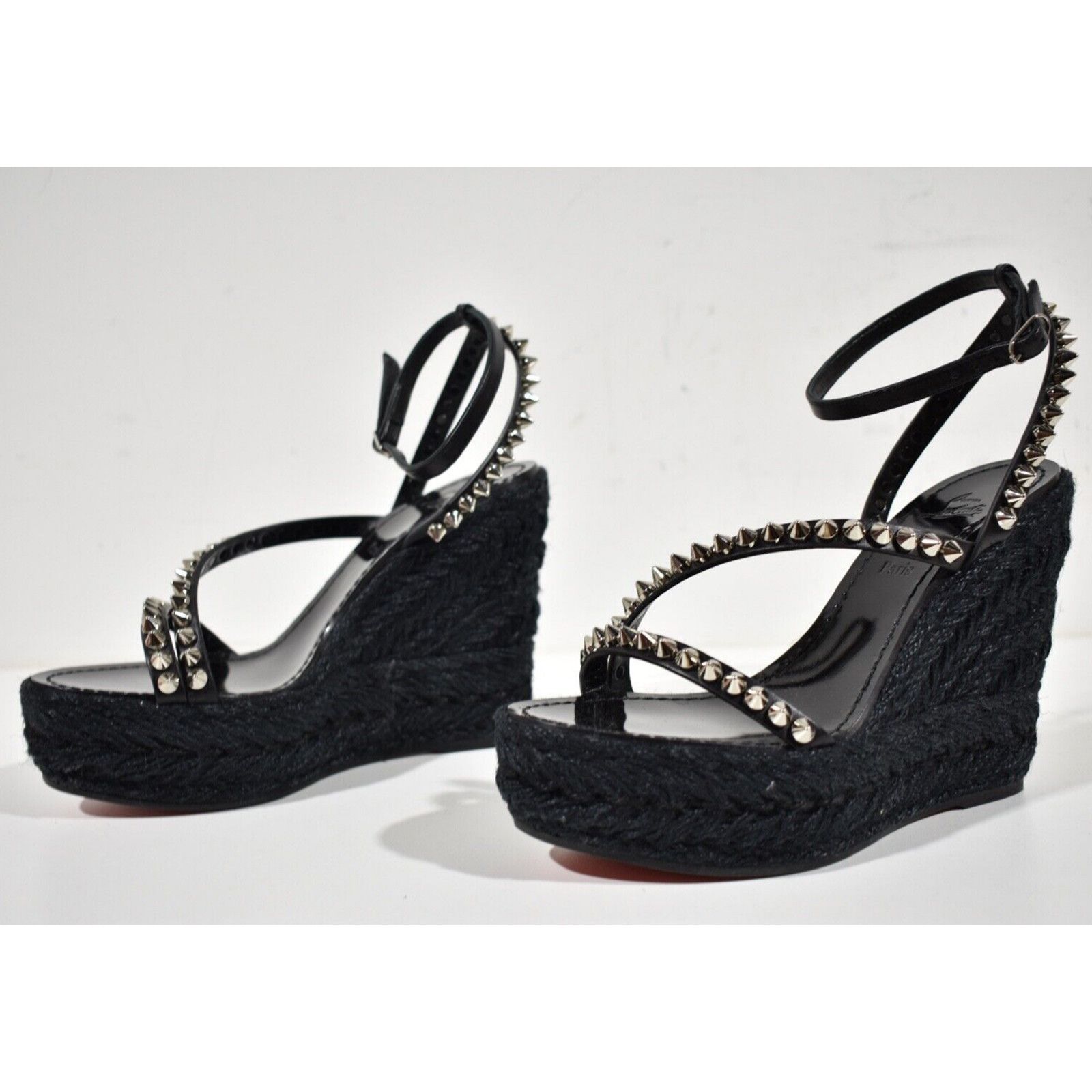 Christian Louboutin Mafaldina Zeppa 120 Black Platform Wedge Sandal Heel Pump 42 Size US 12 / IT 42 - 8 Thumbnail