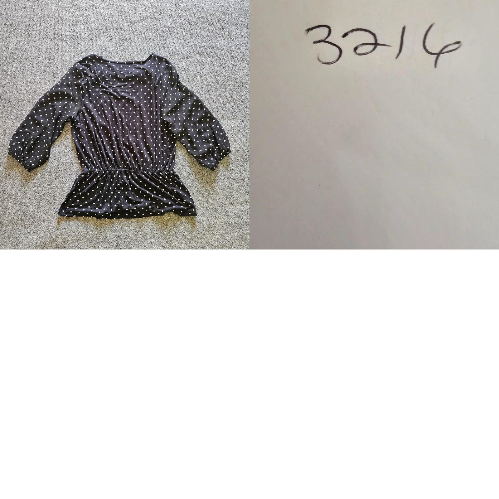 Vintage Chicos Top Womens M Black Polka Dot Peplum Ruffle Career Casual Shirt Size M / US 6-8 / IT 42-44 - 8 Thumbnail