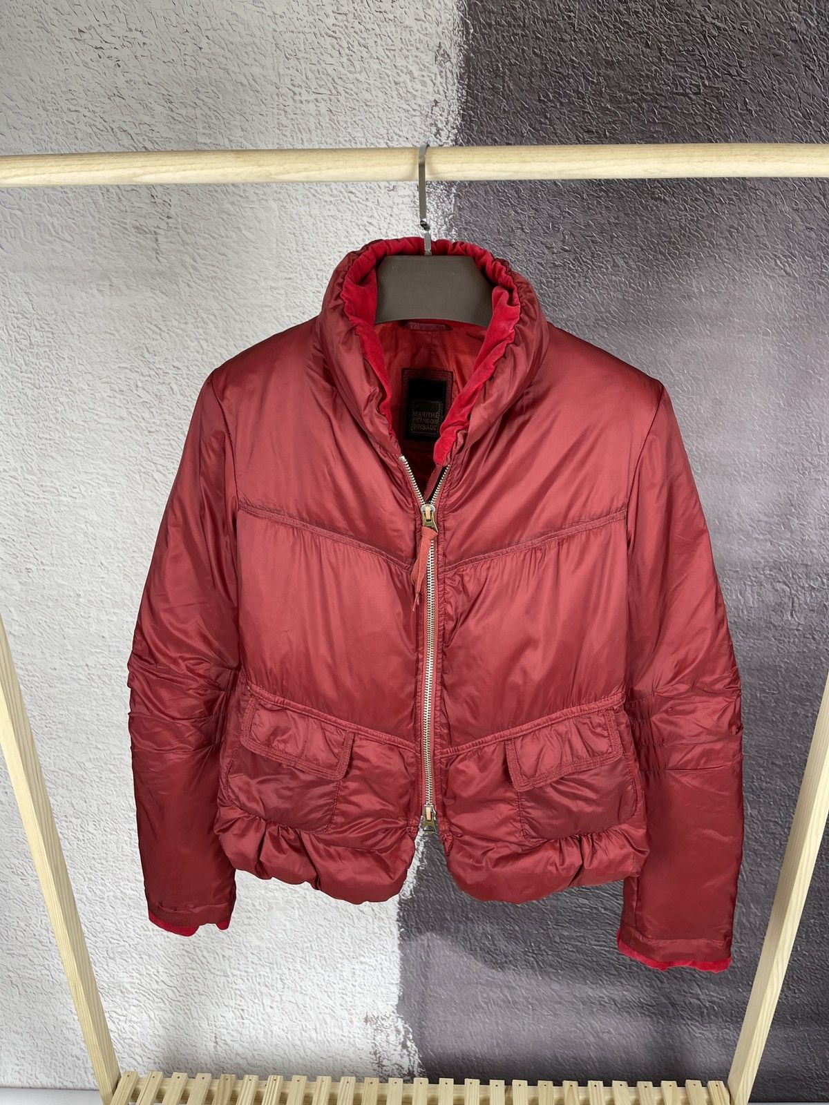 Marithe + Francois Girbaud Marithe Francois Girbaud red short nylon down jacket Size M / US 6-8 / IT 42-44 - 1 Thumbnail