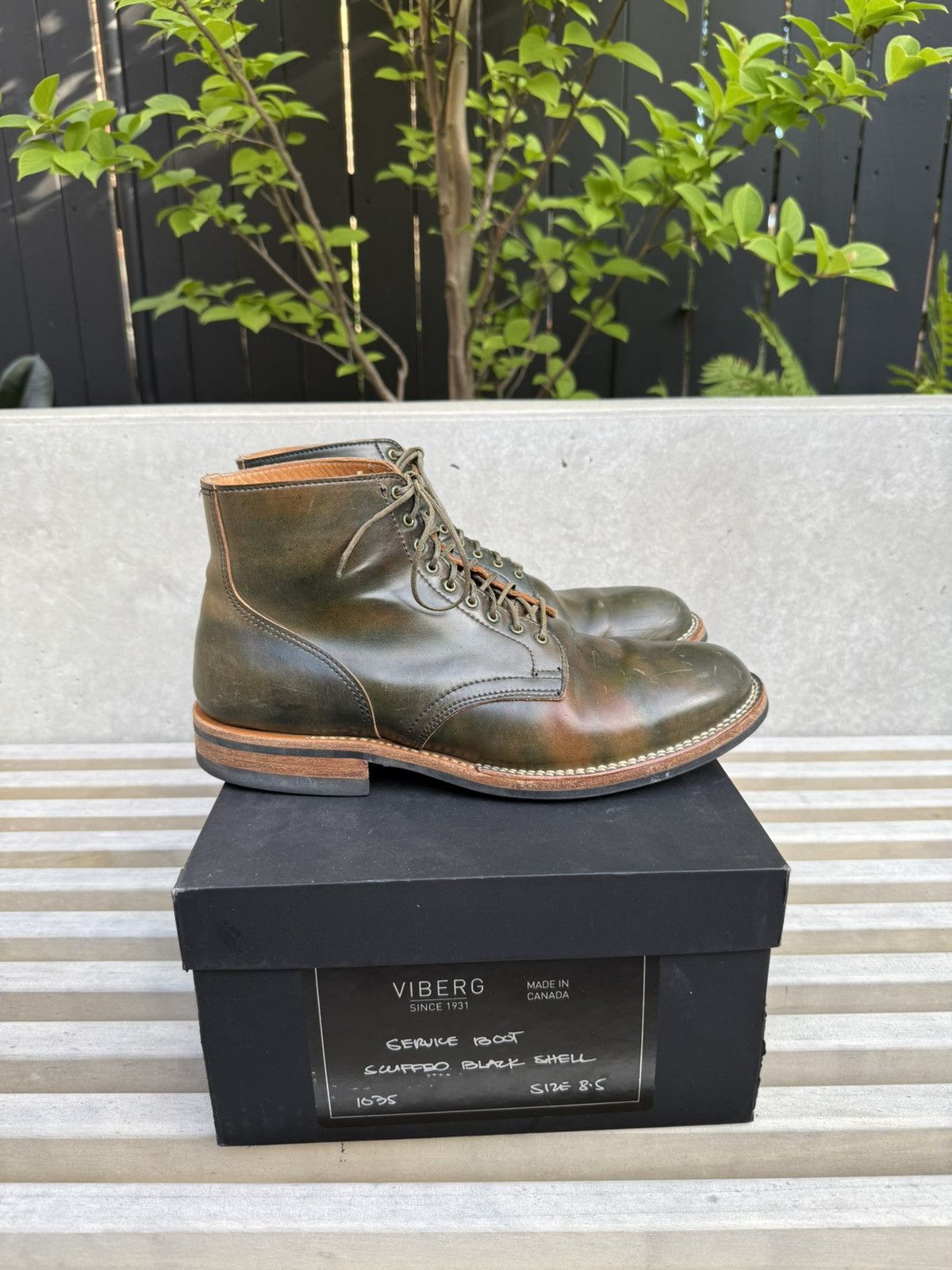 Viberg Viberg Scuffed Shell Cordovan Service Boot 1035 8.5 Size US 9 / EU 42 - 3 Thumbnail