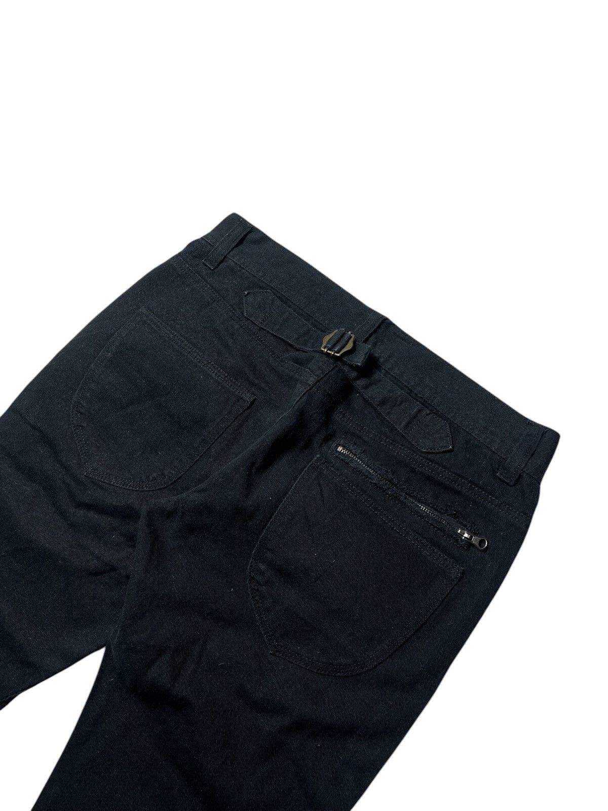 Japanese Brand 2000s Japanese Flare Distressed Gothic Buckleback Pants Size US 30 / EU 46 - 9 Thumbnail