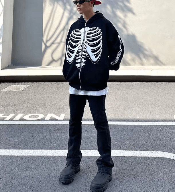 Japanese Brand Skeleton Graphic Pullover Hoodie Size US L / EU 52-54 / 3 - 4 Thumbnail