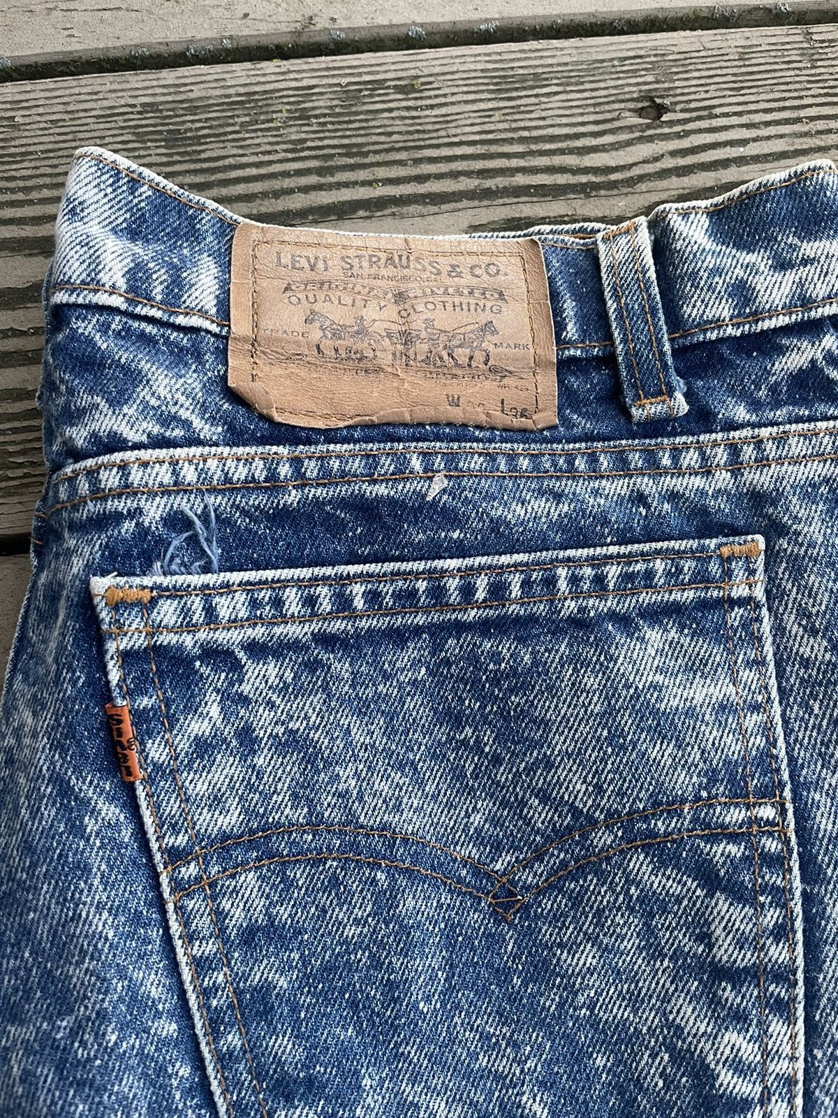 Levi's Vintage Clothing × Vintage Vintage Orange Tab Levi’s Released Hem Size US 33 - 5 Thumbnail