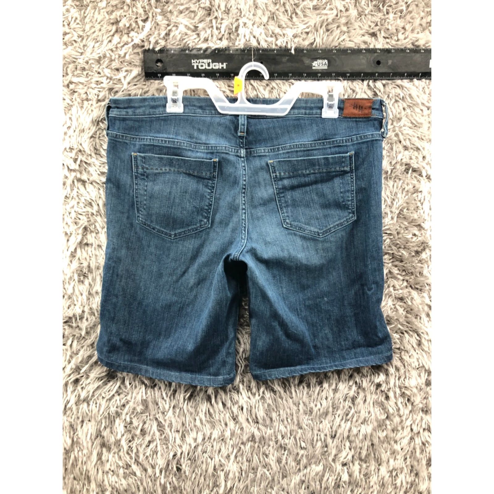 Denime Holding Horses Womens Bermuda Shorts Boy Pattern 5-Pocket Denim Dark Wash Mid Rise Blue Size 32 Jeans Size 24" / US 00 / IT 34 - 4 Thumbnail