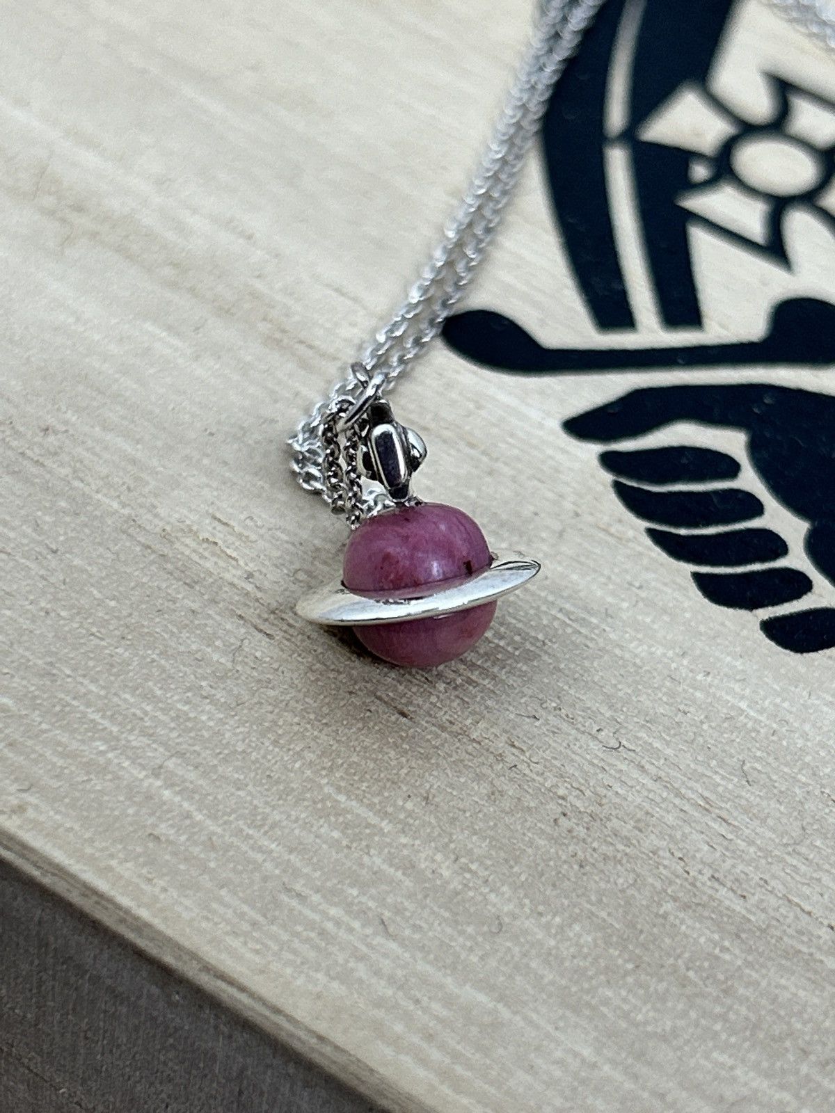 Vivienne Westwood Vivienne Westwood 925 Silver Stone Orb Pendant Necklace Size ONE SIZE - 2 Thumbnail