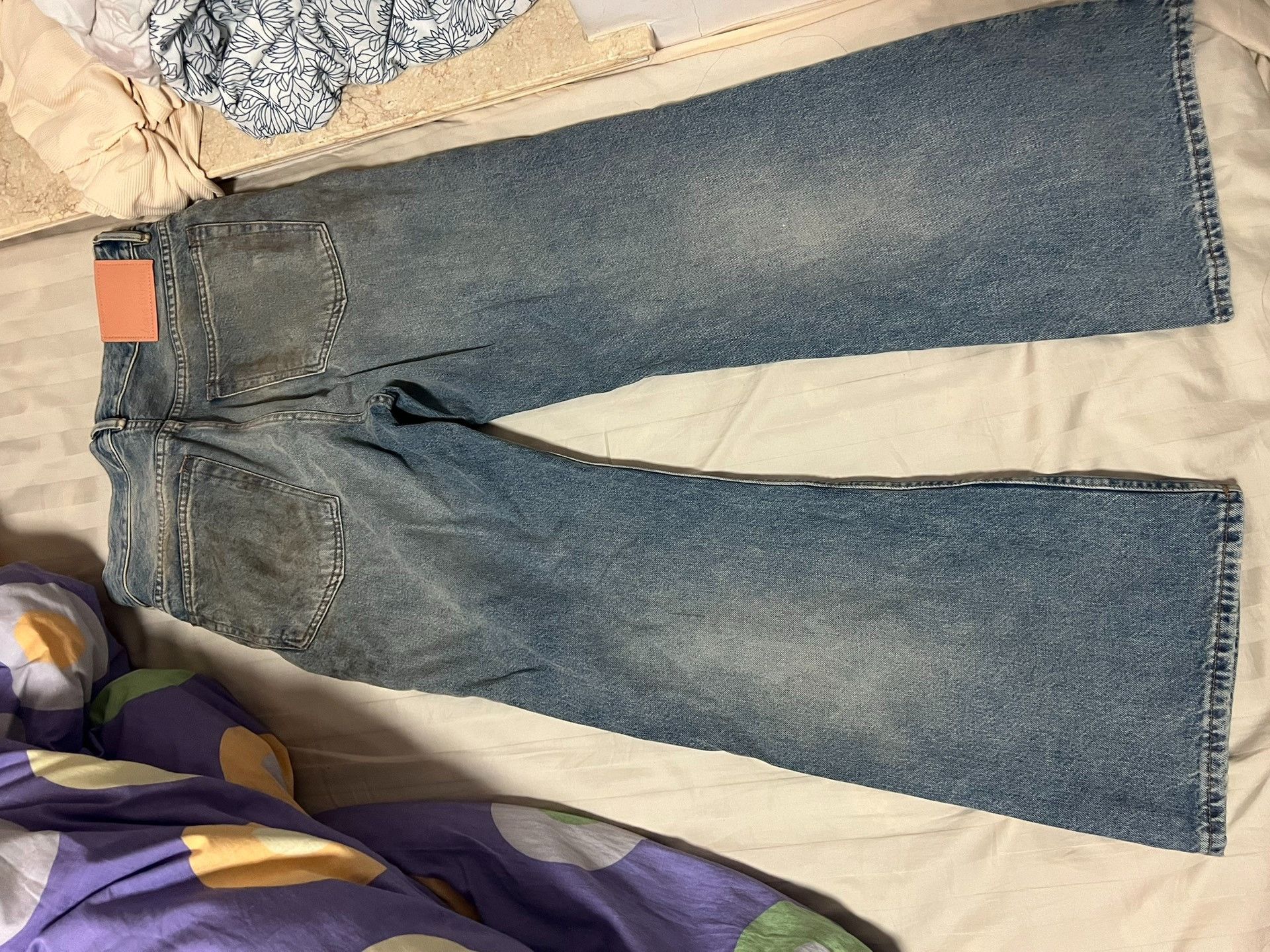 Acne Studios Acne studios Make old mud dyed straight pants with holes Ne Size US 31 - 2 Thumbnail