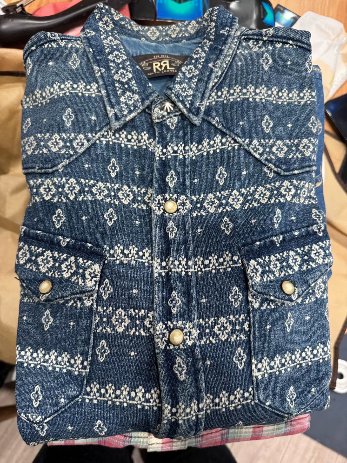 RRL Ralph Lauren Ralph Lauren Double RL Denim Shirt Size US S / EU 44-46 / 1 - 1 Thumbnail