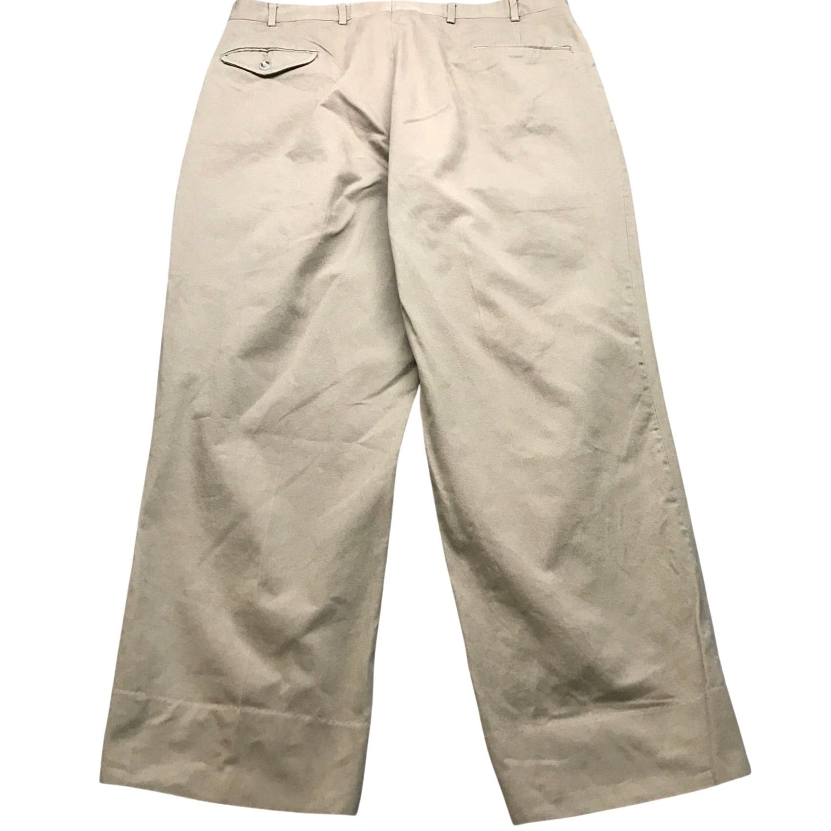 Brooks Brothers VINTAGE Brooks Brothers Dress Pants Mens 36x28 Twill Khaki Loose Fit Light Brown Pants Mens Brown" Size US 36 / EU 52 - 5 Thumbnail