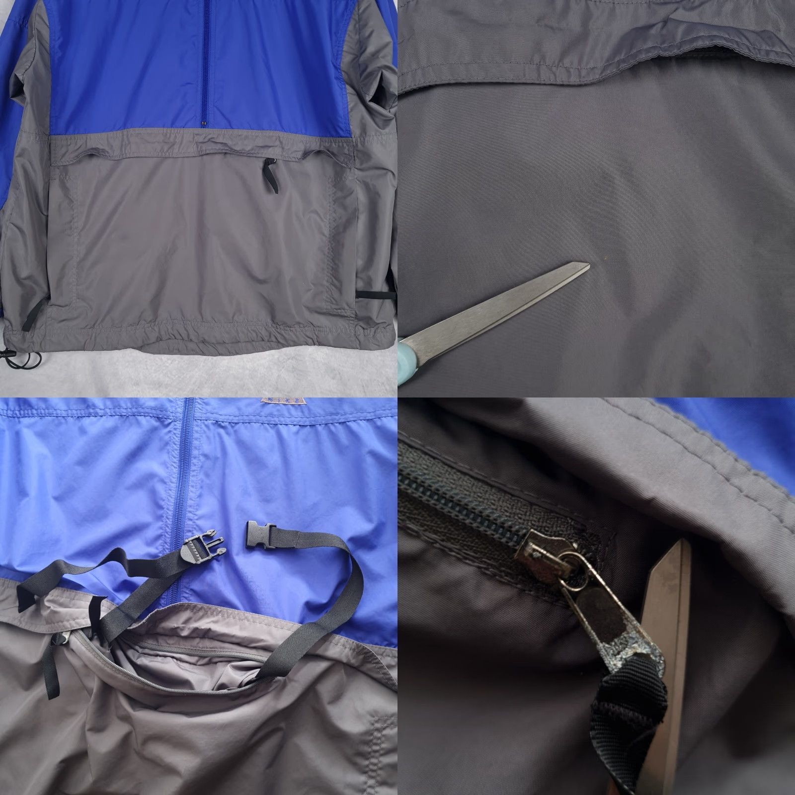 Nike VINTAGE Nike ACG Windbreaker Mens Large Purple Gray Hooded 1/2 Zip Anorak Packable Size US L / EU 52-54 / 3 - 8 Thumbnail
