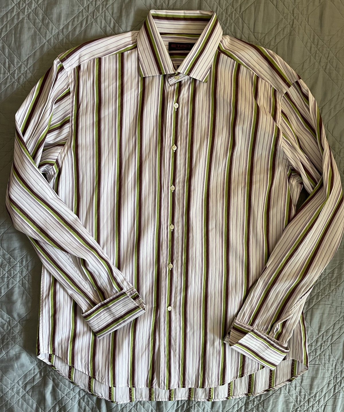 Etro Striped French Cuff Shirt Size US XL / EU 56 / 4 - 2 Thumbnail
