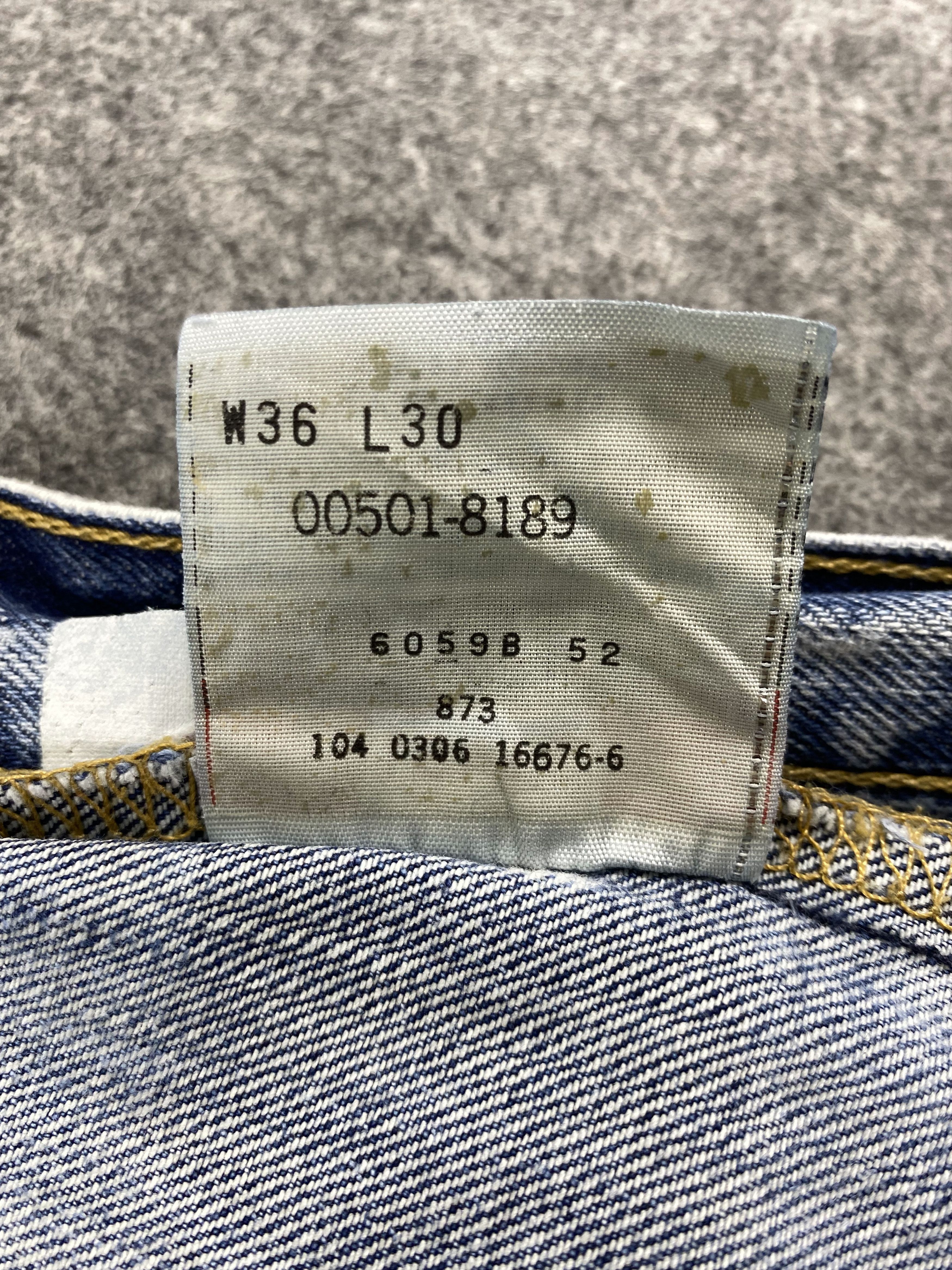 Levi's Mid Blue Distressed Vintage Levi's 501 36x30 Denim -JN1158 Size US 36 / EU 52 - 9 Thumbnail