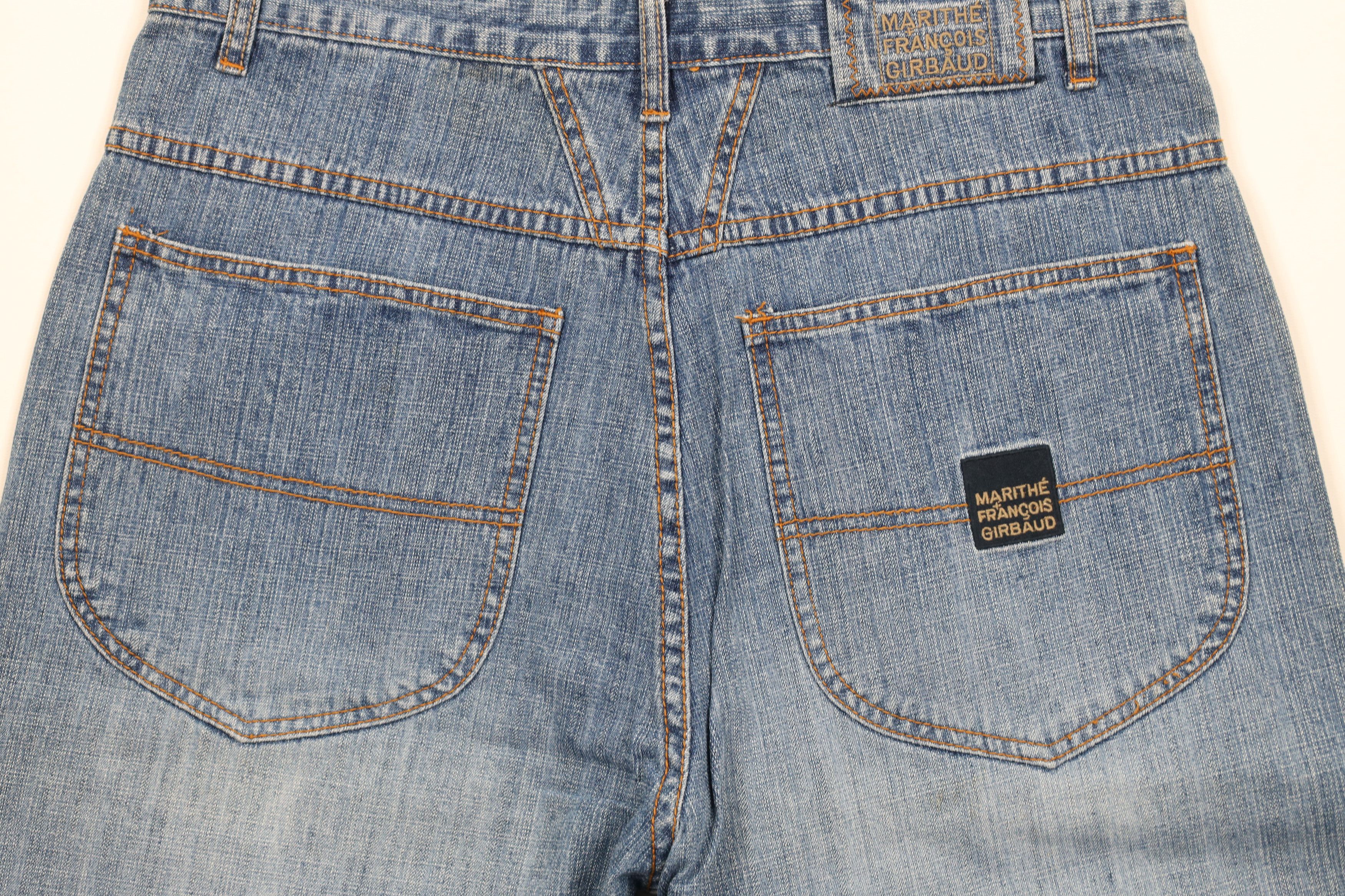 Marithe + Francois Girbaud × Vintage NOS Vintage 90s Marithe Francois Girbaud Denim Shorts Blue Size US 33 - 9 Thumbnail